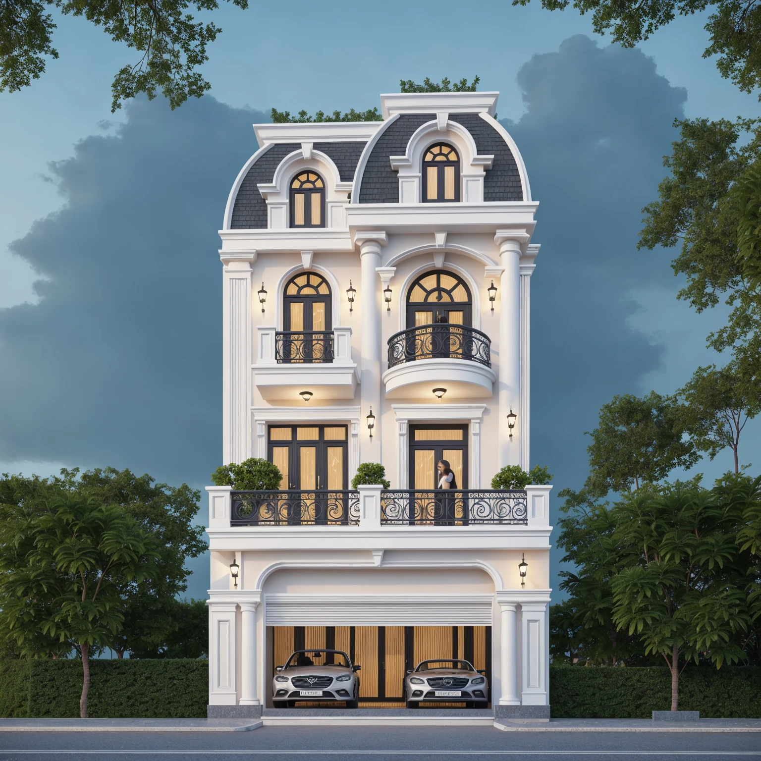PLATFORM KTHOUSE, 1 morden villa, main material of villa about build color wall:1.2 glass panel:1.1 and stone:1.2, 1large yard, 1 road runs in front of the house, (RAW photo, real, best quality, masterpiece:1.2), look morden minimalist, 1 road in front of the house, dynamic lighting:1.3, (hyper realistic, photo-realistic:1.2), high quality, (dark lighting:1.2), perfect lighting, archdaily, no human