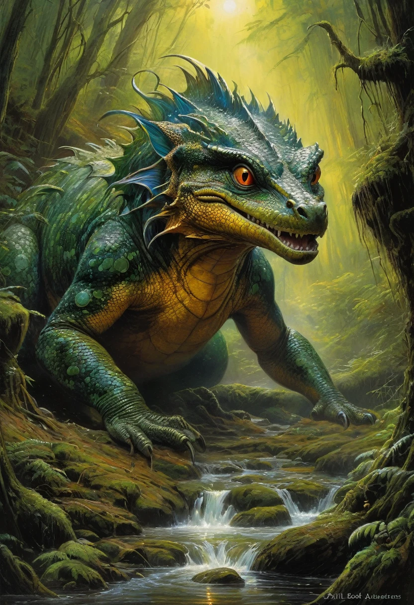 by Bob Eggleton and Sybil Andrews, best quality, masterpiece, very aesthetic, perfect composition, intricate details, ultra-detailed