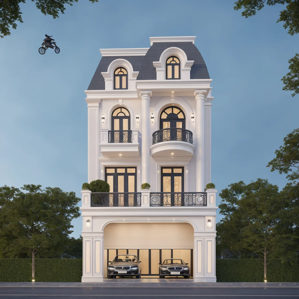 PLATFORM KTHOUSE, 1 morden villa, main material of villa about build color wall:1.2 glass panel:1.1 and stone:1.2, 1large yard, 1 road runs in front of the house, (RAW photo, real, best quality, masterpiece:1.2), look morden minimalist, 1 road in front of the house, dynamic lighting:1.3, (hyper realistic, photo-realistic:1.2), high quality, (dark lighting:1.2), perfect lighting, archdaily, no human