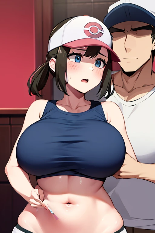 Pokemon pattern、Sweaty busty Pokemon trainer gets upset when a man suddenly grabs her breasts