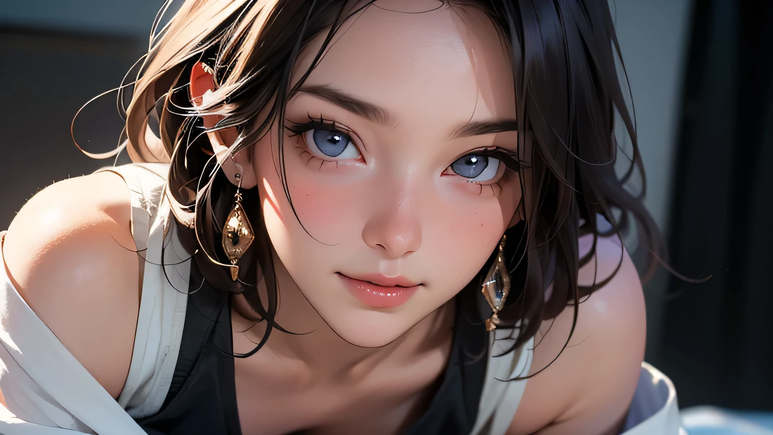 (8k, RAW photo, top quality, masterpiece), high-resolution RAW color photo, shortcut, full body, B cup body without moving, professional close-up photo, dynamic fist pump (Realistic, Photorealism: 1.37 ), (Best quality), (Best shadow), (Best illustration), Clavicle ((Large)), ((Erotic, Sexy, Ultra high resolution, High quality CG integrated 8K wallpaper, Physically based rendering, Cinematic lighting) , best image quality, amazing details, super high resolution, (realism: 1.4), best illustrations, (maximum resolution: 1.2), (super high resolution: 1.2), cinema lights, 8K resolution, beautiful eyes and skin, Detailed face, Perfect style, Cute face, Accurate, Anatomically correct, Highly detailed face and skin texture, ((Best quality, 8k, Masterpiece: 1.3)), Sharpness: 1.2, Perfect body beauty Size: 1.4, Big Breasts, Slim Abs: 1.2, , Blushing, Clouds in the sky smiling at the viewer, Chest, Blushing cheeks, Hair flowing . She should wear a crop top and shorts. Art The style should resemble an attractive anime style. For image quality, give preference (best quality, 4K, 8k, high resolution, masterpiece:1.2), highly detailed, and (realistic, photo Realistic, photo-realistic:1.37) rendering. Added HDR to enhance visuals, ultra-high resolution, studio lighting, ultra-fine paintings, sharp focus, physically-based rendering, highly detailed descriptions (1 person) girl), (Sexy Look:1.5), (Flat Chest:1.3), (Highly Detailed Eyes, Highly Detailed Face), (Surrealistic, High Definition), (Best Quality:1.4) , (Ultra High Quality), Real Skin Texture, RAW Photo, (Realistic, Photorealistic:1.37), Highly Detailed, Professional Photography,