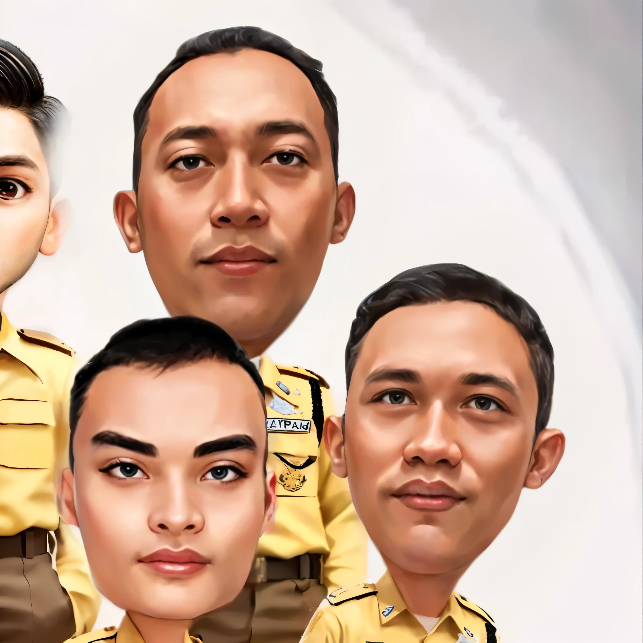 there are many men in uniform sitting on the ground, caricature illustration, close portrait, cartoonist, portrait. high detail, portrait n - 9, military, detailed cartoon, potrait, caricature, realistic cartoon, caricature style, chibi, in cartoon style, fanart, cartoon, cartoon image, close up potrait, realistic soldiers, with fully detailed faces, 1 / 4 portrait