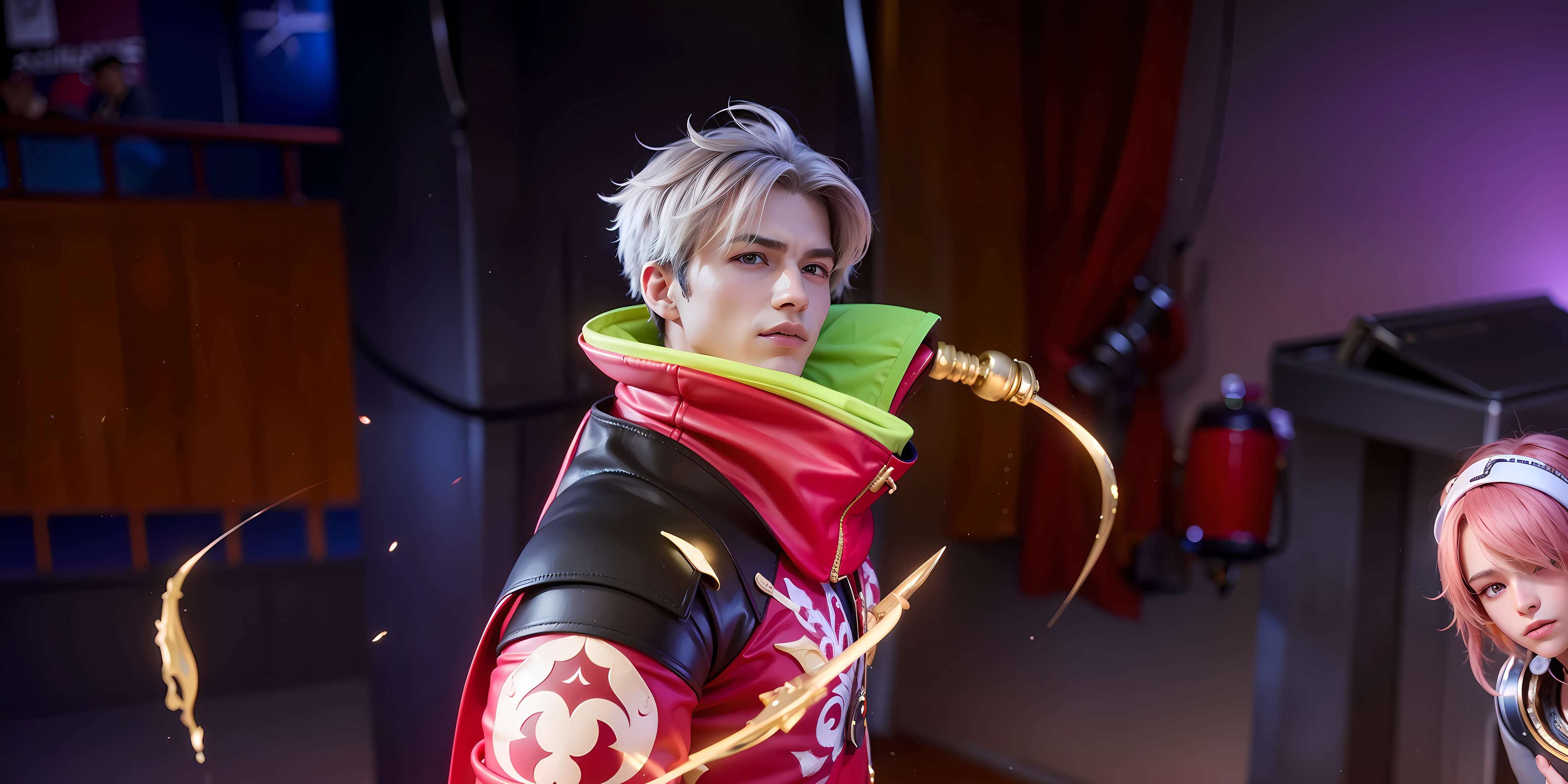 Best quality, masterpiece, detailed skin texture, detailed clothes texture, detailed face, super detail, 8k, intricate detail, 1 boy, The color doesn't change, Muscle guy, 1 guy