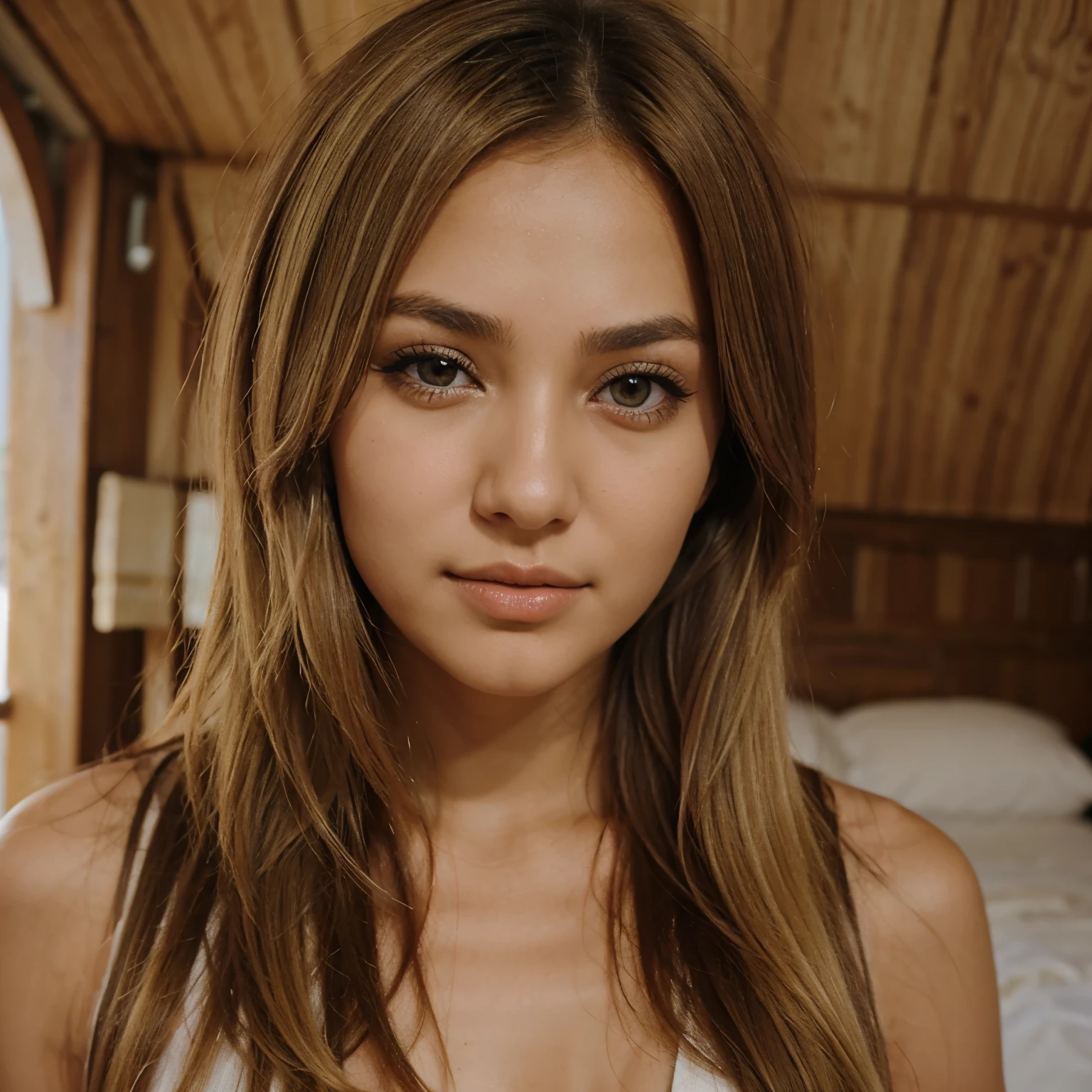 "Kini (blond brown-eyed Turkish girl instant photo)"