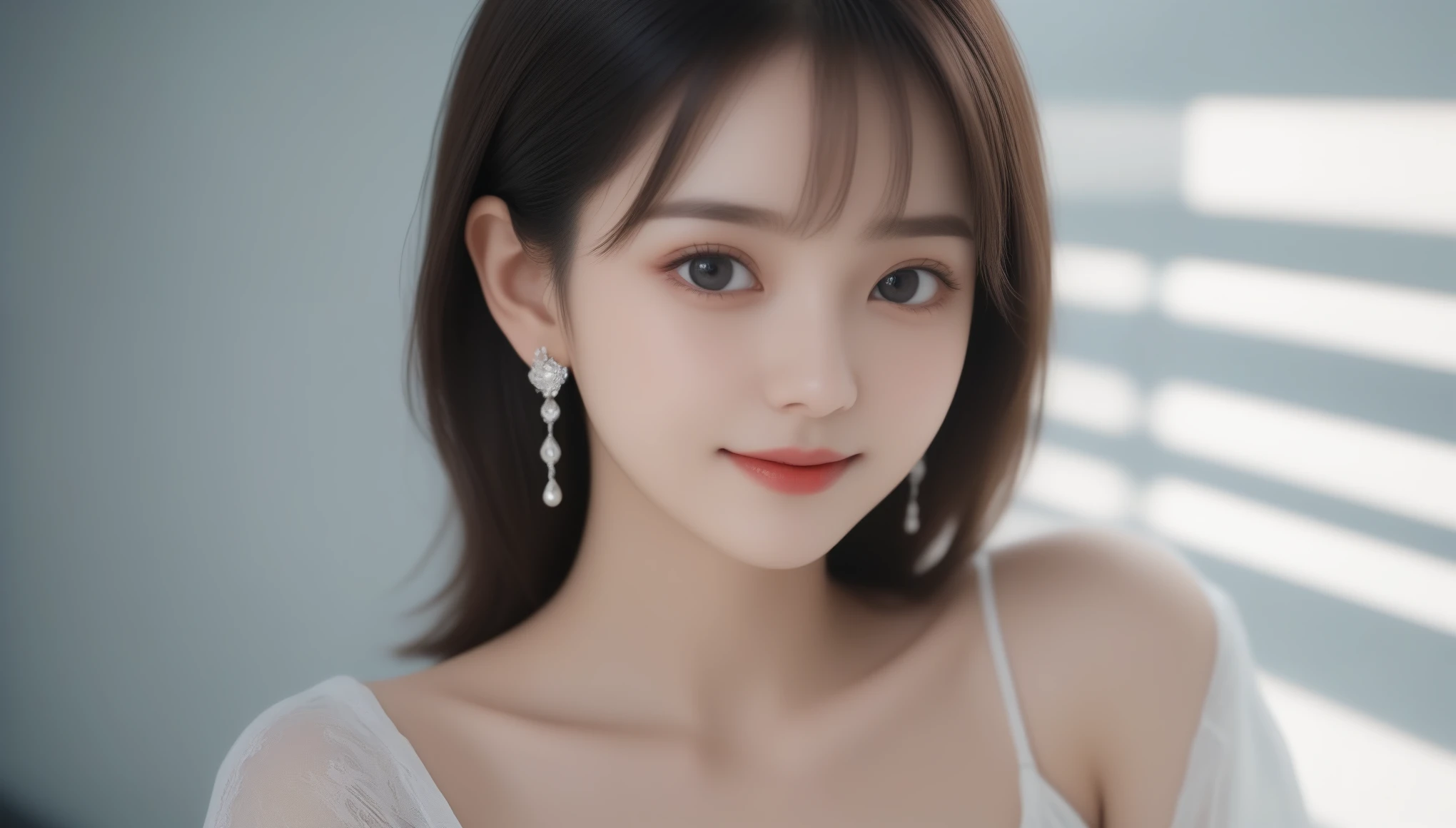 8K, Ultra-high resolution, highest quality, masterpiece, Surreal, photograph, 1 girl, (16 years old:1.3), pretty girl, Cute face, Beautiful eyes in every detail,masterpiece,(Perfect Anatomy:1.4), (short hair, Wavy Hair, whole body:1.1), (Office Lady Suits:1.4), whole body, RAWphotograph, Very delicate and beautiful, Tabletop, highest quality, Ultra-high resolution, 16K, Surreal, 非常にdetailedな, 非常にdetailedな CG 8k 壁紙, Beautiful lighting, Perfect Lightning, Realistic Shadows, 非常にdetailedな shiny skin, Perfect figure, Japanese women, Late 20s, The body is slim, Slim abdomen, very small head, ハンサムなdetailedな女性, 非常にdetailedな目と顔, Realistic Face Proportions, Stunning eye for detail, Realistic beautiful face, Very small face, Realistic small beautiful eyes, double eyelid, compensate, Teardrop Mole, Mole on chest, Earrings, barefoot, beautiful and very thin legs, Beautiful and very slim thighs, Tight waist, (Cleavage, Soft abdomen, Thin clavicle, Off the shoulder:0),.Bold Pose、Look at the audience、beauty,Long neck、Smile a little、Please close your mouth and laugh、(((Ideal body proportions))),A cup small breasts :2,、Portraiture:2、Perfect Anatomy、Vivid details、detailed、Surreal、Light and shadow,Strong light,Fashion magazine cover,Thin lips