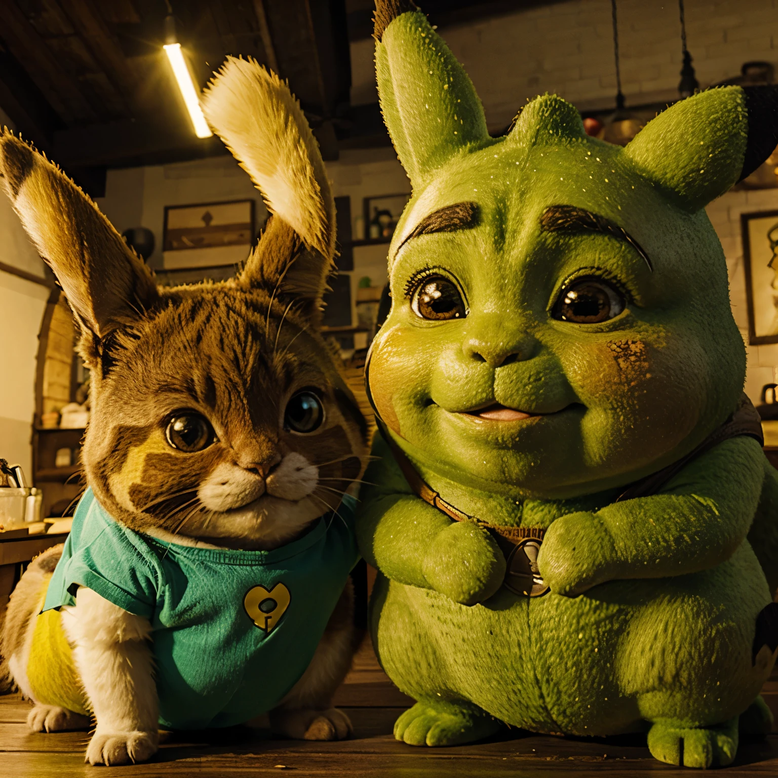 Pikachu et shrek