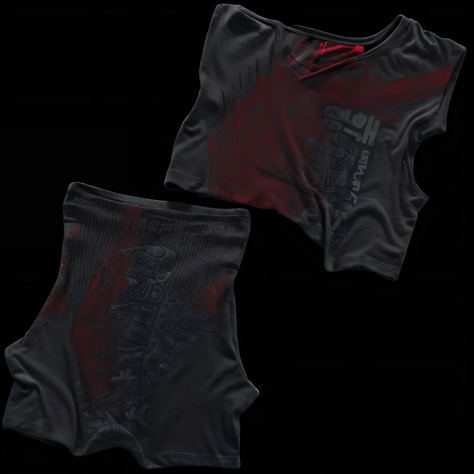 man t-shirt gangster style, red,