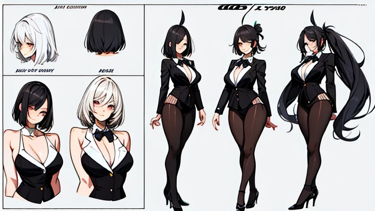 Adoptable Female Original Character Cheat Sheet, enormes, pernas enormes, pose sexy,rpo todo, corpo voluptuoso,