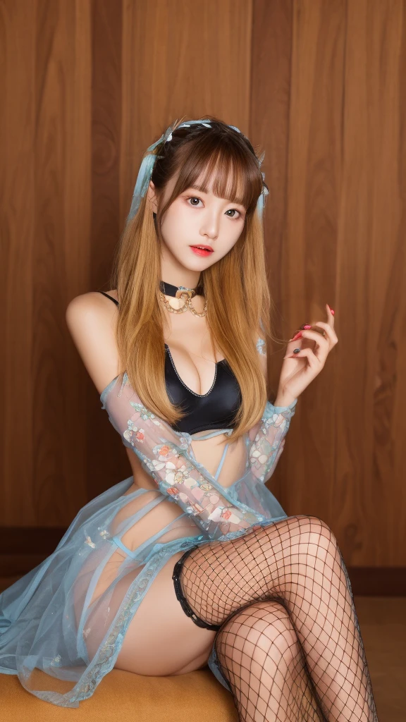 highest quality、Ultra-detailed、Floral Bikini、High heels