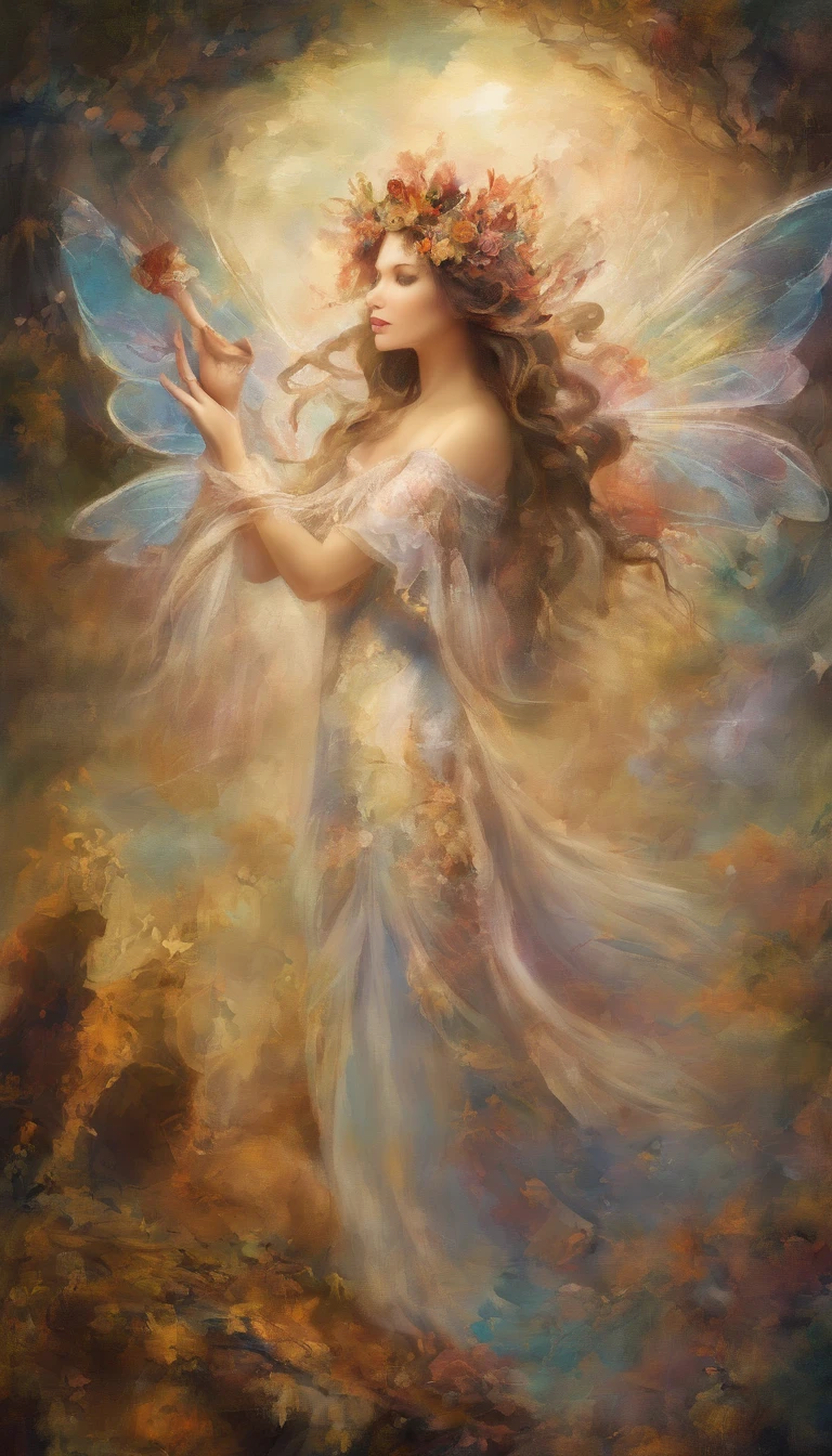 Create mother metaverse work of art,create oil painting model using great works of art painters as reference using brush strokes with thick layers of paint with circles, curvas ,e espirais