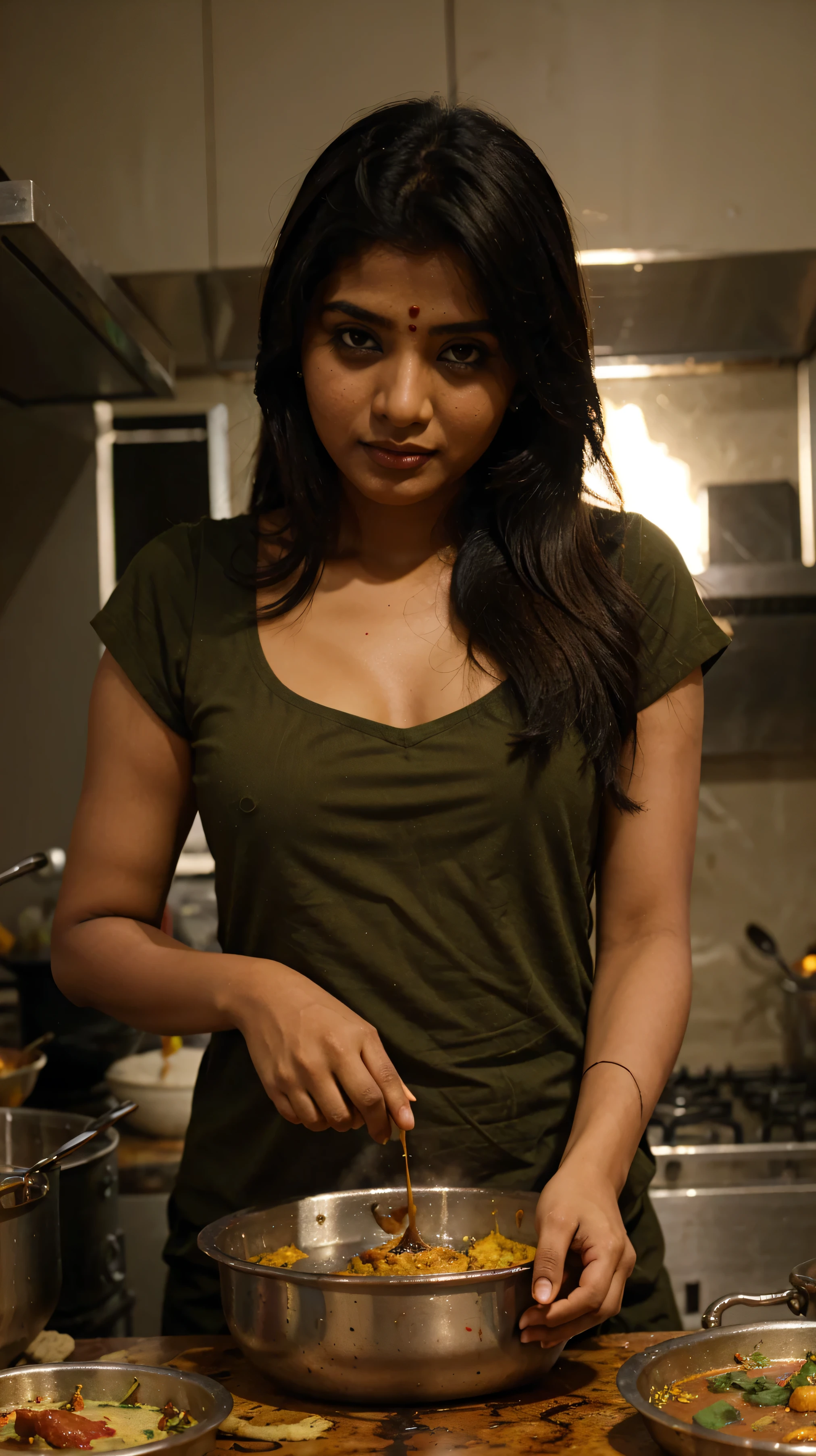 Desi girl Indian slum cooking