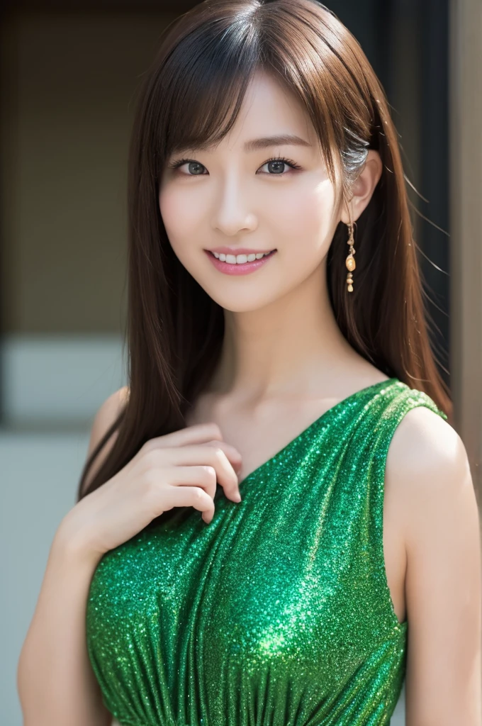 One Girl, (wearing a green glitter dress:1.2), (RAW Photos, highest quality), (Realistic, Photorealistic:1.4), Tabletop, Very delicate and beautiful, Very detailed, 2k wallpaper, wonderful, In detail, Very detailedな CG Unity 8K 壁紙, Very detailedな, High resolution, Soft Light, Beautiful detailed girl, Very detailedな目と顔, Beautifully detailed nose, Beautiful fine details, Cinema Lighting, City lights at night, Amazing illumination, Perfect Anatomy, Slender body, small, smile(16k, RAW Photos, highest quality, High resolution, ), (I can see a little bit of nipple swelling through my clothes.)High-definition RAW color photos, Professional photos, (Layered silhouette: 1.2), Complex patterns, , (Realisticな, photoRealisticな: 1.3), ( Japanese Girls), , Big breasts Very firm breasts、Non-sagging breasts、Showing cleavage。Too much exposure、(NSFW)Shine, (Detailed face: 1.2), (masterpiece: 1.5),Fine-grained beautiful skin, (cute:1.2), (sexy) (highest quality :1.2),((A girl, 1 girl : 1.3), solo, solo focus))、(One head according to human anatomy、Two Arms、Two Legs、Five Fingers)
「No deformed or unnatural body parts,A completely normal human body type」「A depiction of a woman that is faithful to human anatomy」、(A representation of a healthy, balanced and vibrant woman)