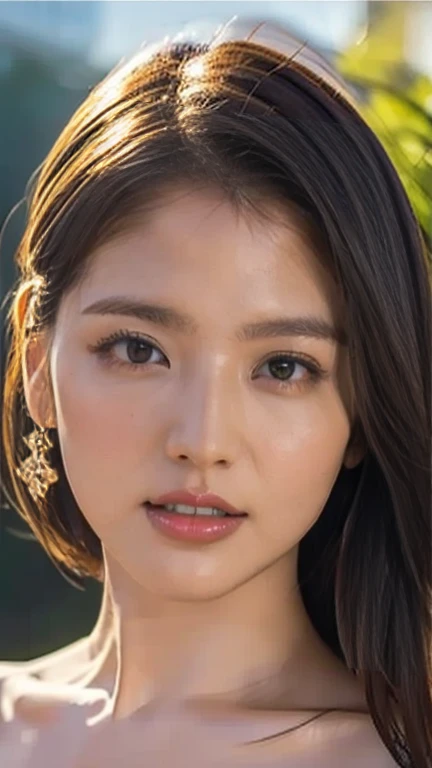 (highest quality、8k、32k、masterpiece)、(Realistic)、(Realistic:1.2)、(High resolution)、Very detailed、Very beautiful face and eyes、1 female、Tight waist、Delicate body、(highest quality、Attention to detail、Rich skin detail)、(highest quality、8k、Oil paint:1.2)、Very detailed、(Realistic、Realistic:1.37)、Bright colors, (breast enhancement)