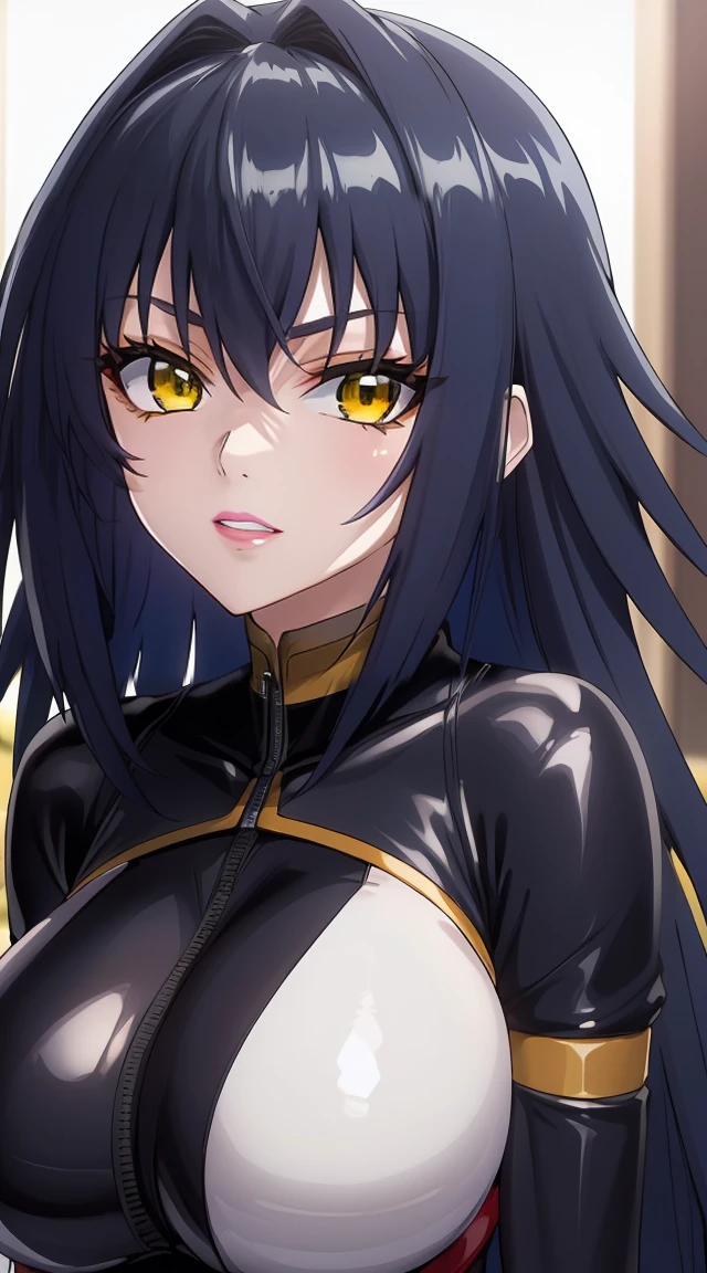 simple background, (((happy face, looking at viewer, smile))), (solo:1.5),
Annerose, close up shot, looking at viewer, stand close,
bunnysuit, black outfit, front view,
 black_hair,yellow_eyes, ((long_hair, hair intakes)),
1 girl, 35 years old,mature female,Beautiful Finger,Beautiful long legs,Beautiful body,Beautiful Nose,Beautiful character design, perfect face, slim body, (big_yellow_eyes:1.0),
NSFW,official art,extremely detailed CG 8k wallpaper, perfect lighting,Colorful, Bright_Front_face_Lighting,
(masterpiece:1.0),(best_quality:1.0), ultra high res,4K,ultra-detailed,
photography, 8K, HDR, highres, absurdres:1.2, Kodak portra 400, film grain, blurry background, bokeh:1.2, lens flare, (vibrant_color:1.2)
(Beautiful,large_Breasts:1.4), (beautiful_face:1.5),(narrow_waist),