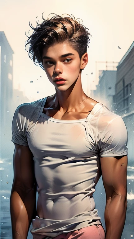 ((best quality)), ((masterpiece)), (detailed), perfect face Ballet dancer in tight white tights, muscular young man, large bulge, protruding codpiece 1,(1boy:1.5) Nineteen year old boy:1.5,ager,Libido boy,Female physiognomy,(warrior),((boy,male gender))), ((good anatomy,accurate body proportions,detailed shota body for young boy:1.3,perfect anatomy))), serious and thoughtful man,(nsfw),cute,(red tights),(( red panties Convex sensual wet crotch, large mound)),(tiny bulge on panties),(((intricate outfit,intricate clothes))), (dynamic pose:1.0),embarrassed,sharp focus,(ultra detailed,extremely detailed),(photorealistic artwork:1.37),(extremely detailed CG unity 8k wallpaper),(((vibrant colors,vibrant theme))),(intricate),(masterpiece),(best quality),