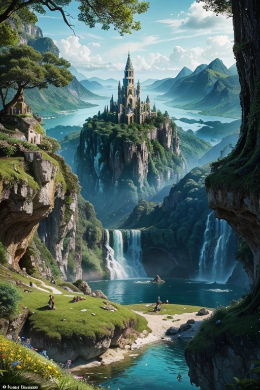 a (voxelpalace:1) landscape, majestic mountains, lush green valleys, crystal-clear lakes, cascading waterfalls, vibrant wildflowers, towering trees, serene atmosphere, golden sunlight, peaceful silence, dramatic clouds, distant horizon, breathtaking view, endless harmony of nature, vivid colors, tranquil reflection on the water's surface, ethereal beauty, surreal landscape, immersive experience, magical realm, a place where dreams come alive, a masterpiece of nature, a feast for the eyes, an escape from reality.