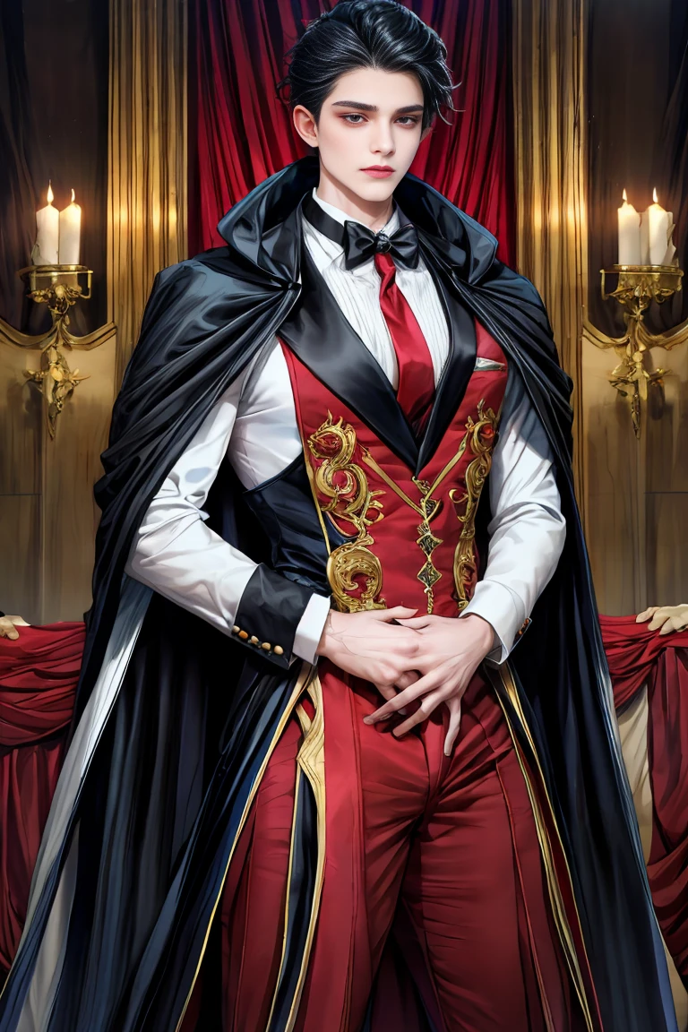 A male emperor with long wavy hair and miniature thongs sits on the throne,Handsome men,Attractive man,Beautiful man,Miniature tong,fit-muscled body,Shirtless,Luxurious jewelry,fine muscles,Luxury shoes,White stockings,Perspective super detail, hyper HD, m,Thick pubic hair,Pubic hair is exuberant,Lots of pubic hair,Thick pubic hair,Strong body hair,A foreign body is inserted into the