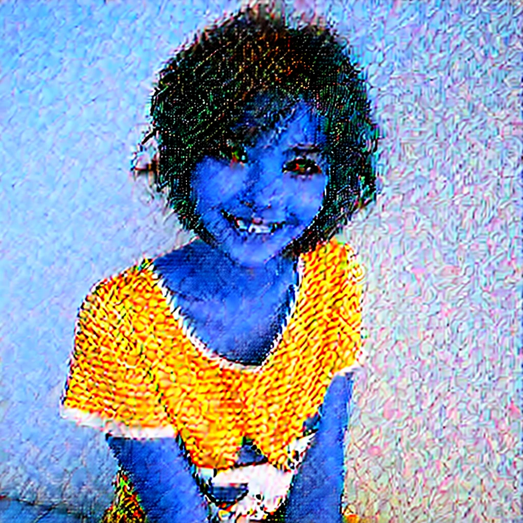 Cute girl ,17years old ,cat like eyes ,soft brownish skin ,brown short hair with blue stained,cute smile ,cute outfit