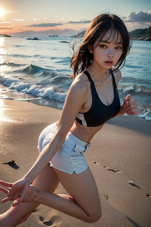 01 beautiful 18 year old Korean woman surfing, top quality picture, best resolution