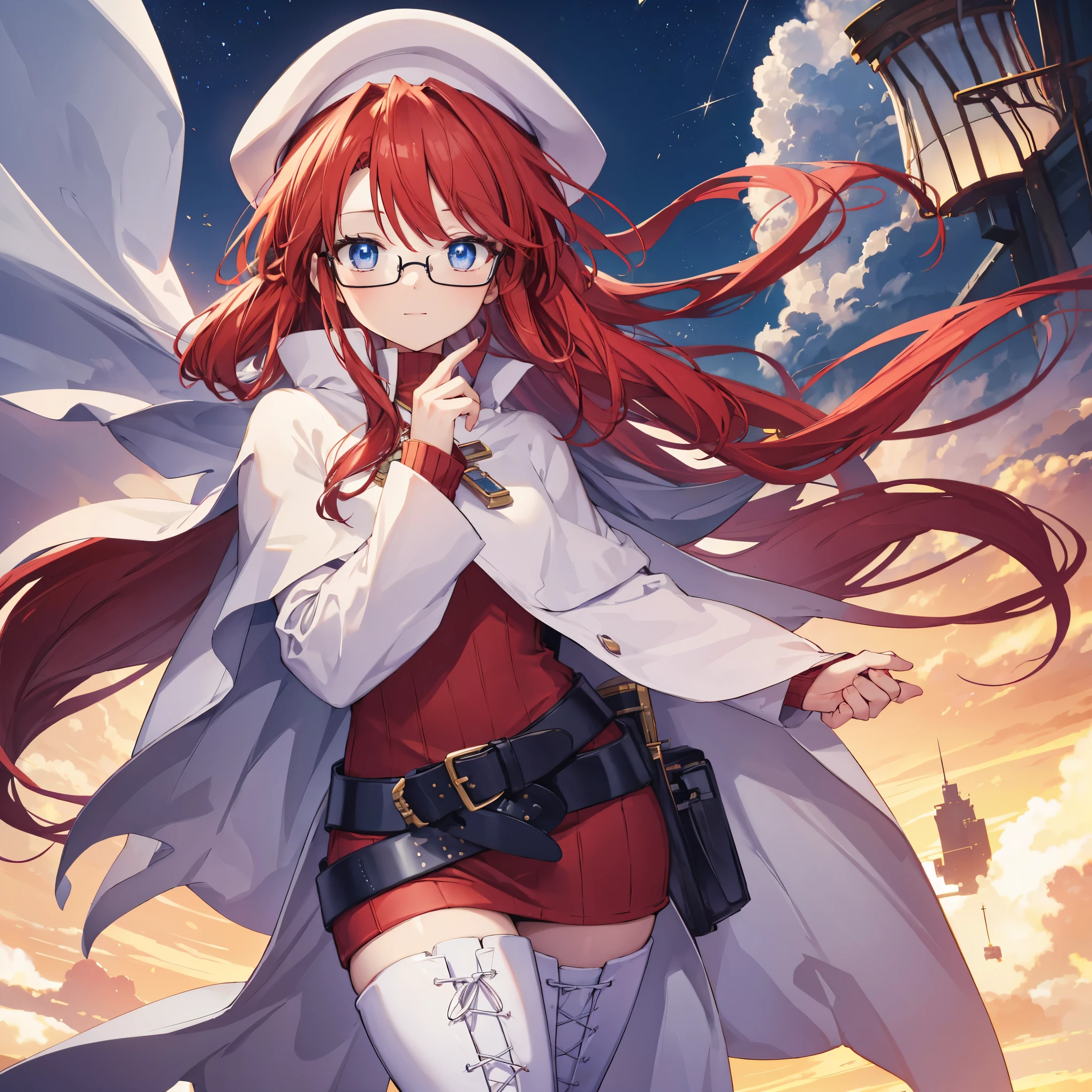 pov,(nsfw:1.2),summonnightaty, aty, (young:1.3),long hair, blue eyes, red hair, beret, hat, glasses,
BREAK long hair, thighhighs, hat, dress, boots, glasses, belt, cape, sweater, zettai ryouiki, beret, thigh boots, white footwear, ribbed sweater, loose belt,solo,
BREAK outdoors, fantasy,
BREAK (masterpiece:1.2), best quality, high resolution, unity 8k wallpaper, (illustration:0.8), (beautiful detailed eyes:1.6), extremely detailed face, perfect lighting, extremely detailed CG, (perfect hands, perfect anatomy),light_smile ,(half_eyes:1.4),sword,sleepy,dynamic_running,barrel,red_sweater,apart_legs,magical_effect,focus_ass,spread_legs, back,focus_back