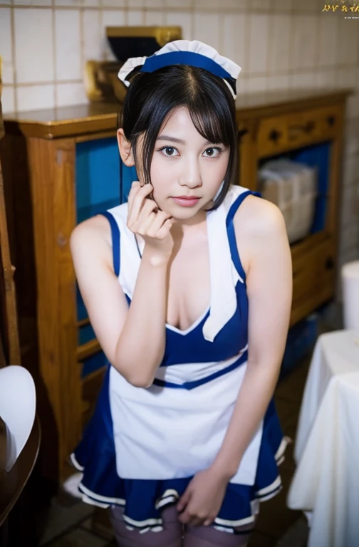 Woman in uniform kneeling on the floor, anime girl Cosplay, anime Cosplay, Anime girl crouching, Cosplay photo, ayaka Cosplay, kotegawa yui, professional Cosplay, Cosplay, sakimichan hdri, full-Cosplay, Cosplay of a catboy! Maid! dress, publicity Cosplay, mayuri shiina Anime girl crouching, アニメの女の子のCosplay, anime Maids riding early tanks, gorgeous Maid, anime girl in a Maid costume, wearing Maid uniform, プロのCosplay, アニメCosplay, Maid outfit, Super villain IU Lee Ji-eun,Amamiya Sky，顔は間違いなくAmamiya Sky，明るい青色の髪と青いdressを着たアラビアの女性が写真のポーズをとっている, anime girl Cosplay, anime Cosplay, Aqua from Konosuba, Aqua from KonosubaのCosplay, Cosplay, Cosplay photo, , Cosplayer, Real life anime girls, professional Cosplay, full-Cosplay, Anime Goddess,，Nipples get erect，The position of the nipples is always clearly visible through clothing.，No bra，No bra，Protruding nipples，Itching causes genitals to be suppressed