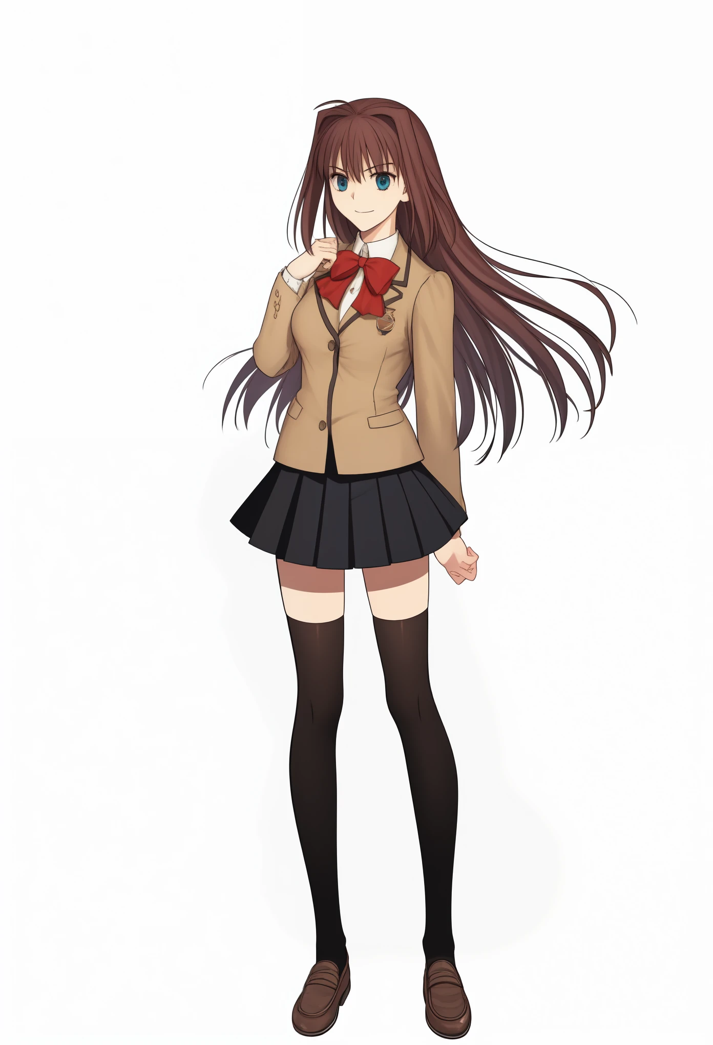 (ultra short pleated skirt:1), nice legs, wearing black spat shorts on thighs, shorter socks