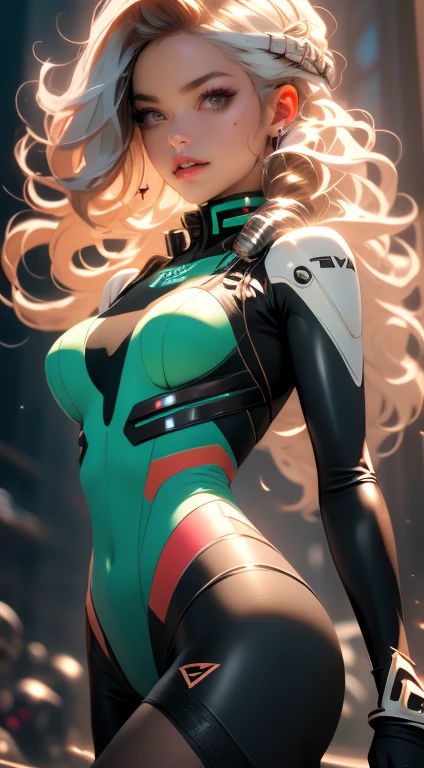 (((Young White Woman))), ((Best Quality)), ((Masterpiece)), (Detail: 1.4), 3D, A Beautiful Cyberpunk Woman with Simon Bisley-style micro thong, Genesis evangelion neon style clothing, 2-piece clothing, Long silver hair, arm tatoo, cybernetic hands, pastel, Centered, scale to fit the dimensions, nffsw (High dynamic range),Ray tracing,NVIDIA RTX,Hyper-Resolution,Unreal 5,Subsurface Dispersion, PBR Texture, Post-processing, Anisotropy Filtering, depth of fields, Maximum clarity and sharpness, Multilayer textures, Albedo and specular maps, Surface Shading, accurate simulation of light and material interactions, Perfect proportions, Octane Render, Two-tone lighting, Wide aperture, Low ISO, White Balance, thirds rule, 8K Raw, Crysisnanosuit,loraeyes,nijistyle,pantyhose,Blue eyes