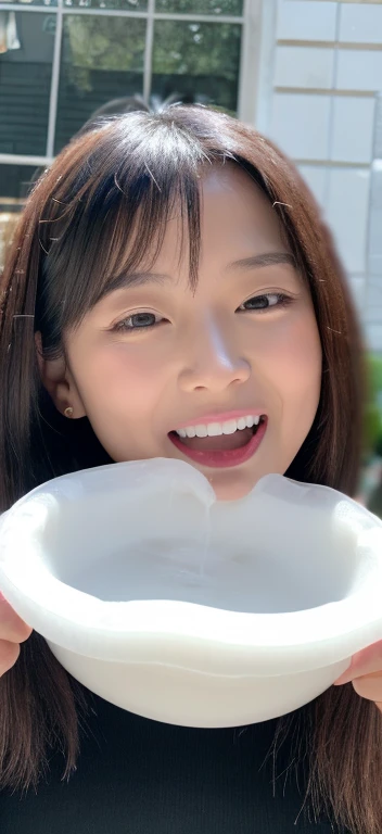 Woman forced to eat white slime by man