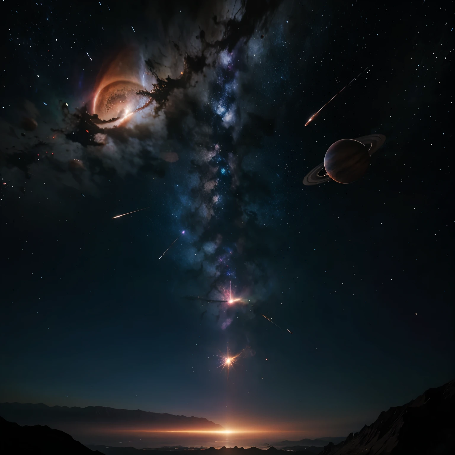 nebula with planets
