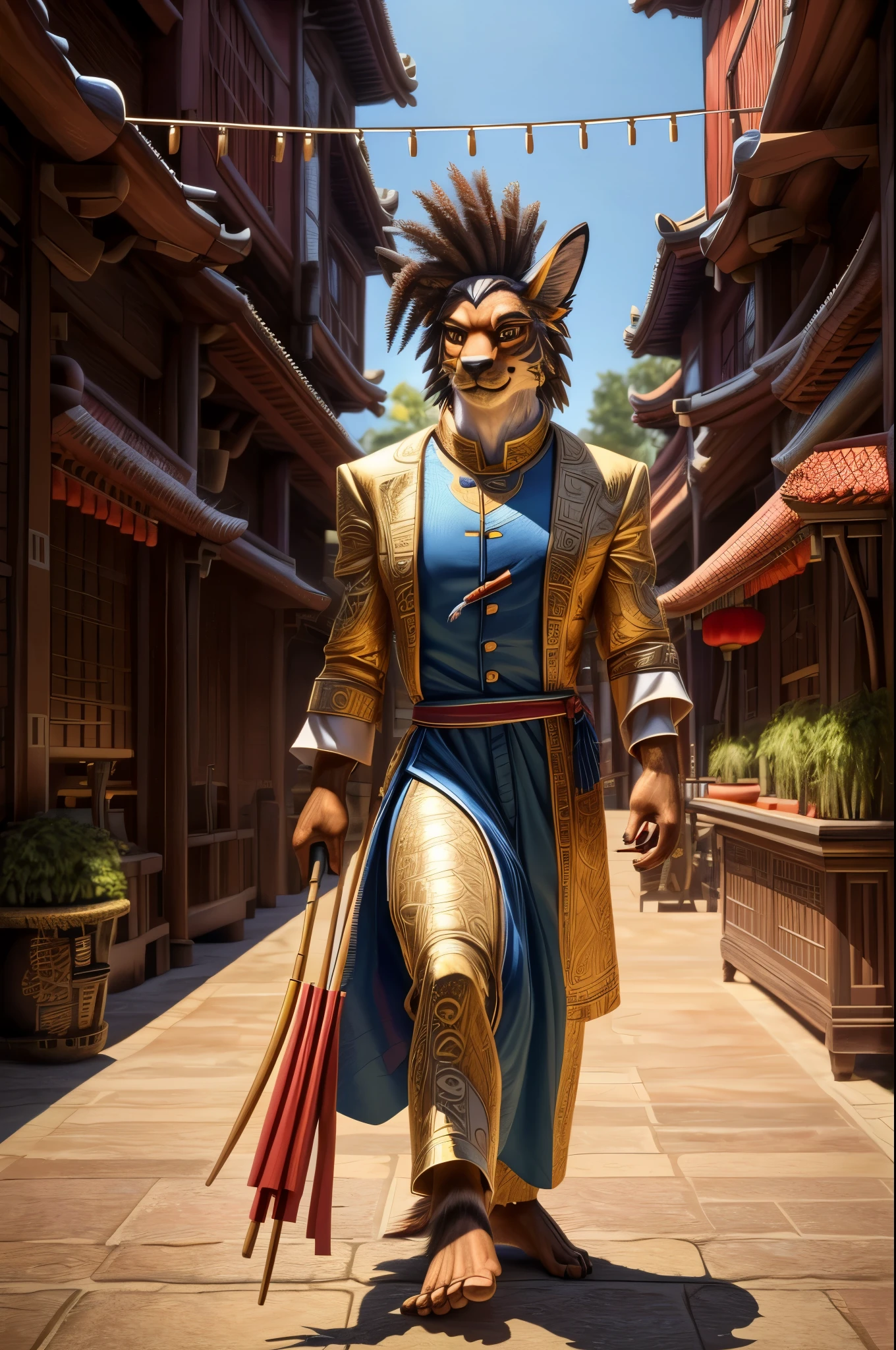 (((barefoot furry character, full body, cinematic setting, furry male, plantigrade)))
Chopsticks aren't just for sushi anymore! In a fascinating turn of events, US-China diplomatic talks are seeing a thaw over shared meals, using chopsticks as tools of diplomacy. Who knew dinner etiquette could be so influential?
BREAK, detailed background, 8K, (masterpiece:1.5), intricate details, highly detailed, extreme detail, octane render, fine art, best quality, highres, (detailed face:1.5), ((full_body)), UHD, (((perfect hands))), low light, (((correct anatomy)))