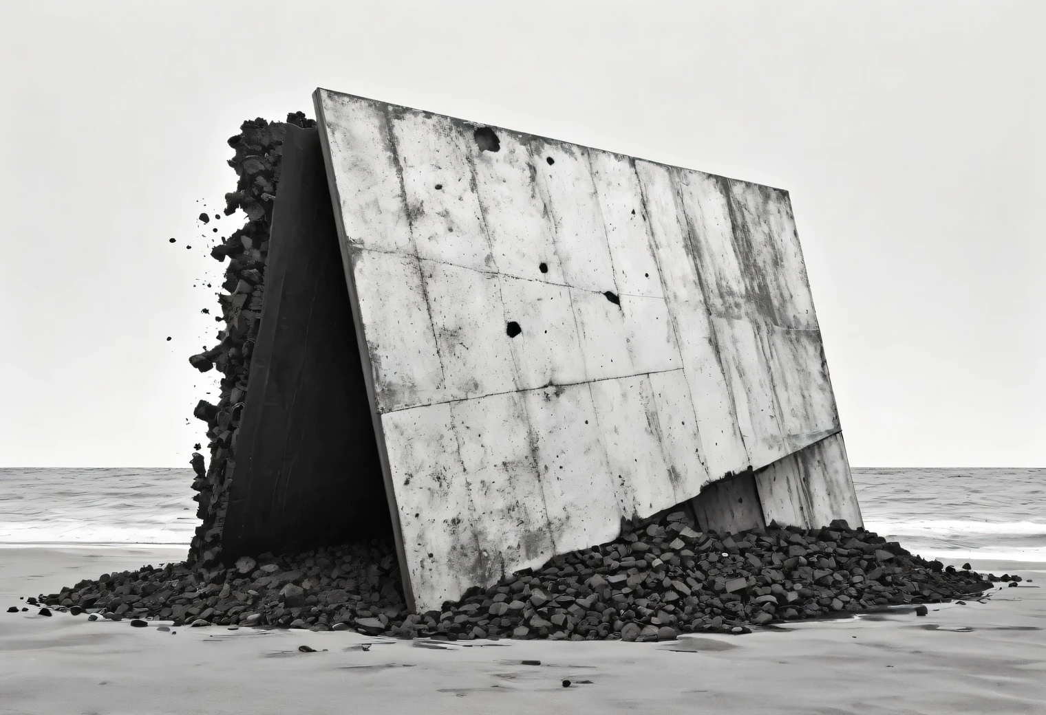 Bottom, wreck, random, antiquity, catastrophe, contrast, forgotten, mystery, minimalism, graphite, clarity, modern art, in detail, avant-garde, illusion, surrealism, volume