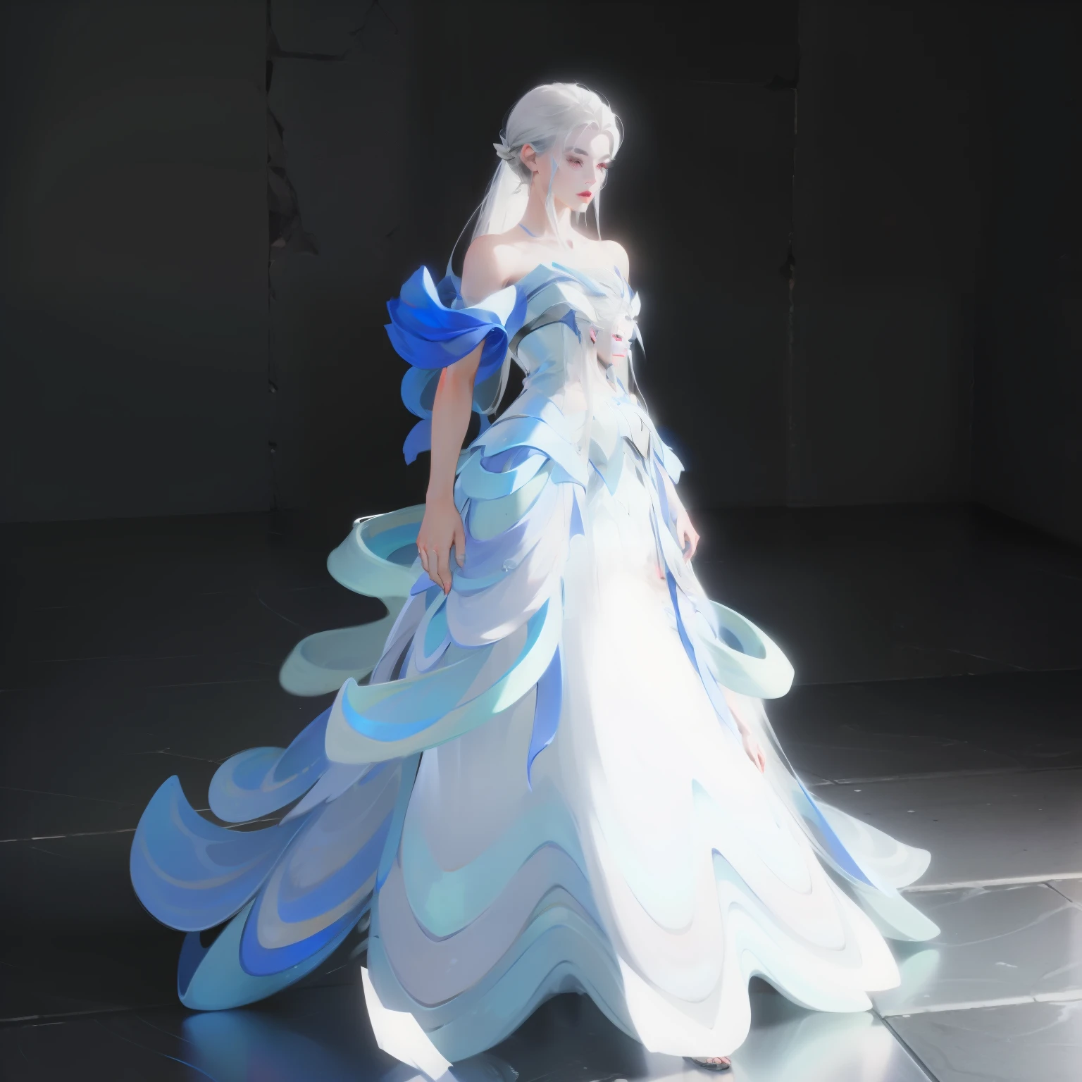 Silver-haired woman in a dress, 1 female, Solitary, Sundress, photoPractical, realism, Practical, Humanity