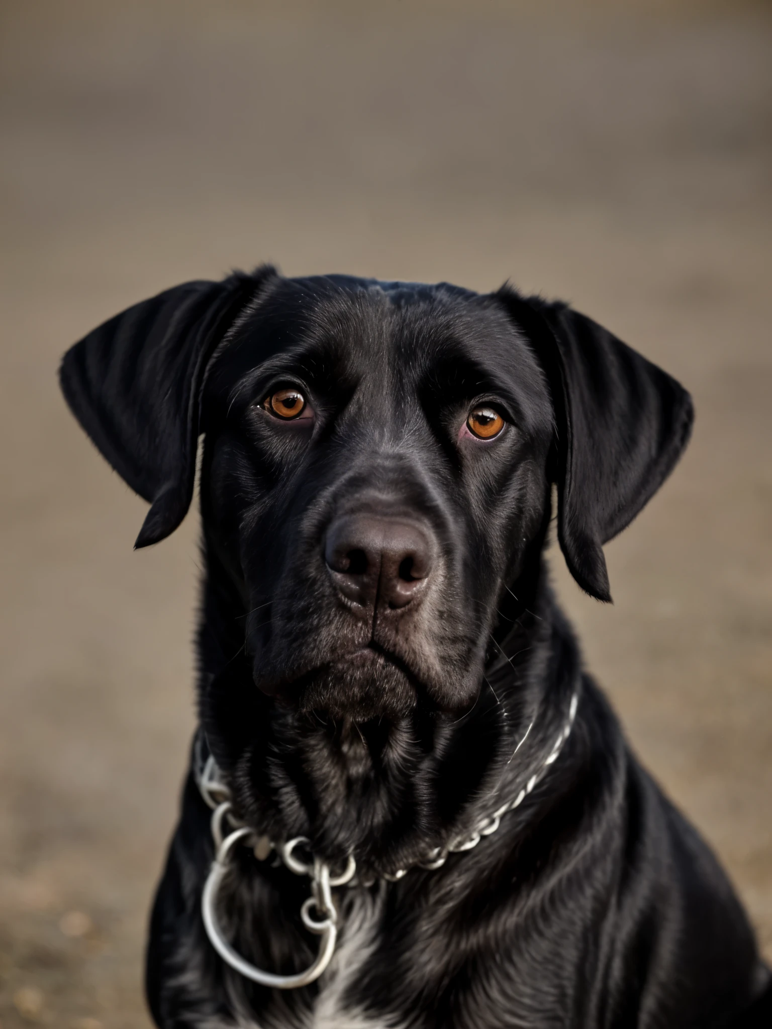 (close-up, editorial photograph of [[a black drahthaar dog, (masterpiece:1.2), wide angle photo]]