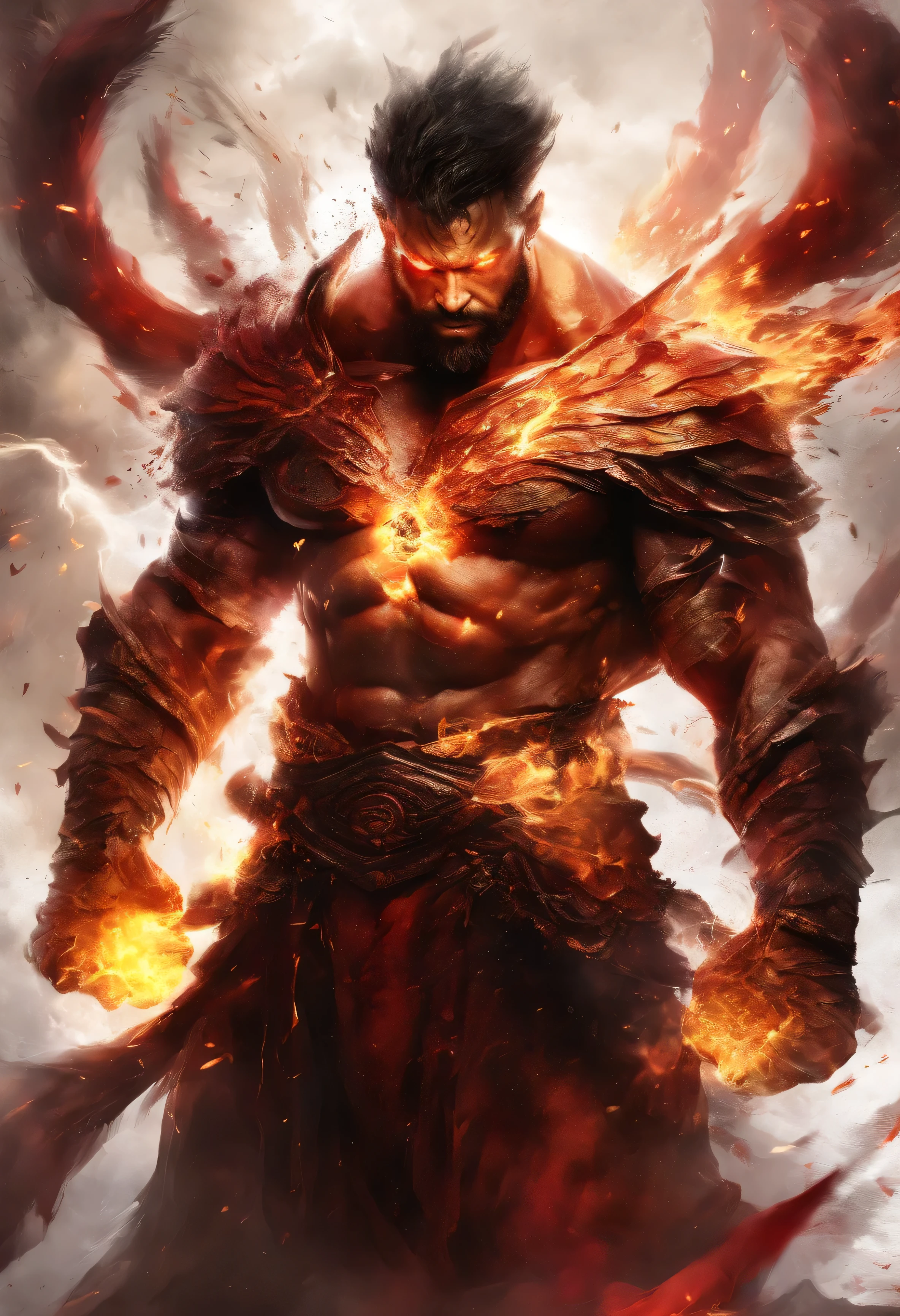 best quality,highres,masterpiece:1.2,ultra-detailed,realistic,physically-based rendering,professional,sharp focus,HDR,studio lighting,colorful,strong shadows,action-packed,kratos,omni-man,powerful,superheroes,mythology,violent, intense battle,epic fight,strength,aggression,dramatic poses,destructive forces,flaming weapons,blood and sweat,battle scars,facial expressions,heroic,superhuman abilities,intense emotions,dark atmosphere,dynamic composition,explosions,flying debris,dramatic lighting,special effects,high-impact,clash of titans,energy blasts,powerful punches and kicks,shattered environment,violence and chaos