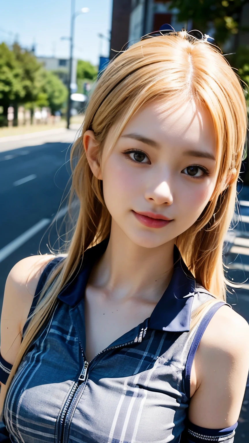 (My nipples are swollen、とても若くてとても小さくてCleavageがあるとてもかわいい女の子で、Cycled in the Tour de France。:1.1),UHigh resolution, retina, masterpiece, Accurate, Anatomically correct, Textured skin, Super Detail, Attention to detail, high quality, Awards, 最high quality, High resolution, 1080p, High resolution, 4K, 8k, 16k,(masterpiece:1.3, 最high quality, 超High resolution, Very detailed), (Realistic:1.1, photoRealistic:1.4), Beautiful illustrations, Perfect lighting, colorful, Written boundary depth, Beautiful detailsまでこだわった髪, 美しくAttention to detail顔, Beautiful details, Beautiful clavicle, Beautiful body, Beautiful breasts, Beautiful thighs, Beautiful feet, Beautiful fingers, View your viewers, 1 girl, Japanese, high school girl, Perfect Face, (Perfect Anatomy, Anatomically correct), Cute and symmetrical face, Baby Face, Sunburn, Shiny skin, (Middle Hair:1.5, Twin tails:1.2, blonde), Asymmetrical bangs, blue eyes, Long eyelashes, (Medium Chest), thin, ((Collared short-sleeved shirt, Light blue shirt, , Grey plaid pleated skirt, To the Navy)), No pants, (Beautiful views), evening, (Outdoor, distant cityscape), Are standing, (peace sign), (Cute Smile, Blushing、Upward glance, Open your mouth), (Open Girl'Cat:1.3), time々Squat:1.2,あなたのCatに指を入れてください:1.1,((Beautiful girl holding a puppy)),((Very few, Young face and breasts)),(Cleavage:1),(Very small and flat chest:1.4),