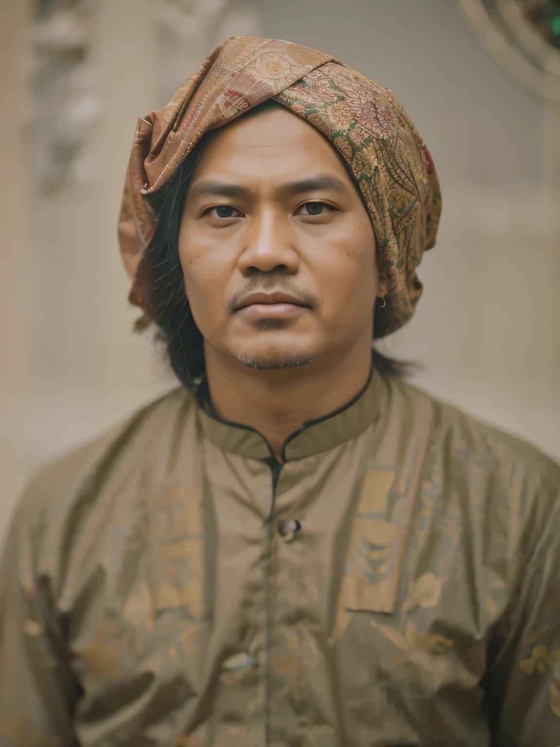 Hyper realistic, Indonesian man, 53 years old, super detailed Traditional clothes of prince, Photography, 8k