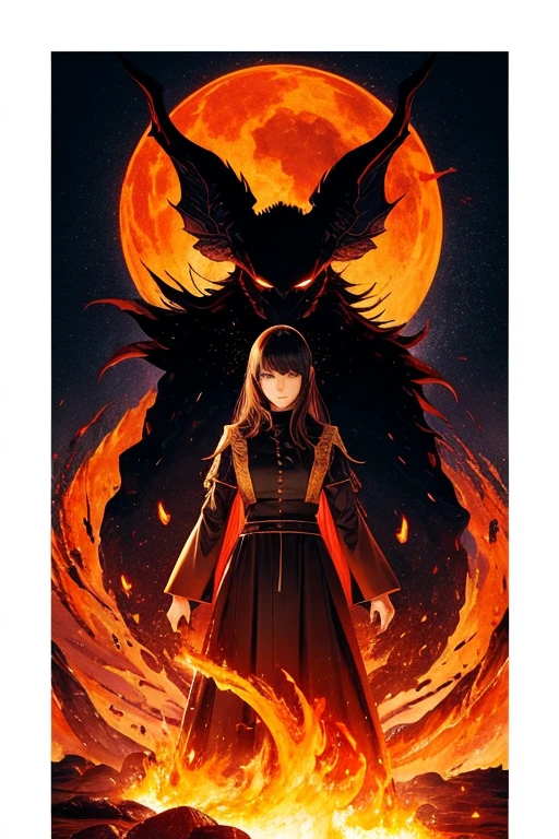 Lava Demonというテーマのもと、That's horrible、god秘的、god々Generate an image of a female monster with a beautiful background。This monster is、It's like living in scorching hot lava.、The figure is filled with fiery energy.。Her body glows a fiery red and orange.、Lava covers the body、Give the impression of flying flames。Her eyes shine a deep red、That's horribleまでの視線を持っています。Her posture and expression are powerful.、I'm full of confidence、同時にgod秘的な雰囲気も漂っています。背景はgod々New volcanoes and lava flows、Burning flames, etc.、This is a good way to represent the habitat of Lava Demons.。The generated image is、Can be used effectively in fantasy art, horror illustrations, and other content、Hopefully it will be engaging and immersive.。