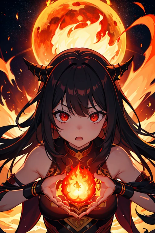 ((((Obra maestra, La mejor calidad, ultrahigh resolution)))), 1girl, standing, (mafia costume), ((brown hair),((red eyes)), glowing_eyes, neon eyes, (ultra detailed eyes:0.7, beautiful and detailed face, detailed eyes:0.9), ((centered)), ((wide shot)), facing viewer, ((vibrant background, bright lighting, summer, sunlight)), large chested, looking at viewer, ((half closed eyes)), ((perfect hands)), (((head:1, arms, hips in view, elbows, arms, legs, in view))), ((hands behind back)), empty eyes, beautiful lighting, ((outside, outdoors)), defined subject, head tilt, (((gritty)), ((creepy)), ((cool)), ((beautiful)), (((SFW))),, cat ears, twin-tails, mafia style, mafia boss, mafia costume, in color and uses the flames, cold look, queen, good anatomy, correct proportions, torn clothes, red eyes, black coat