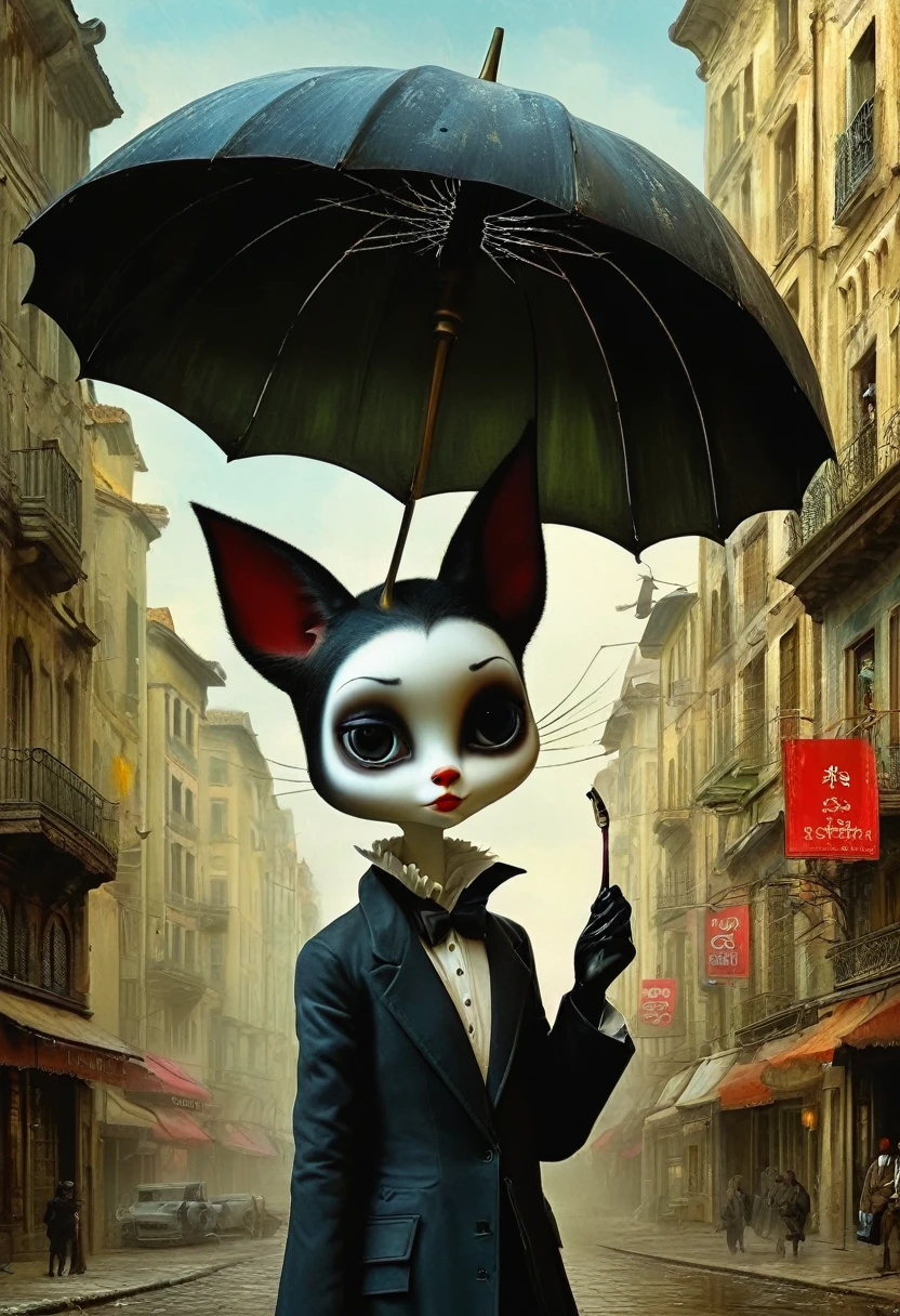 ((Cursed city. forgotten, gloomy)), terrible shadows in this city. An artistic masterpiece. Beautiful face shape with ideal anatomy (In the style of primitivism. David Martiashvili. Sven37. Peter Elson, Ryohei Hase, Rafael Sanzio, Pino Daeni, Ray Caesar). Thematic Art of Life (Conceptual Art) (NFT Exclusive) (Fauve Works) Visual poetry transcends traditional boundaries and embraces the dynamic interplay of creativity and technology, dripping paint,