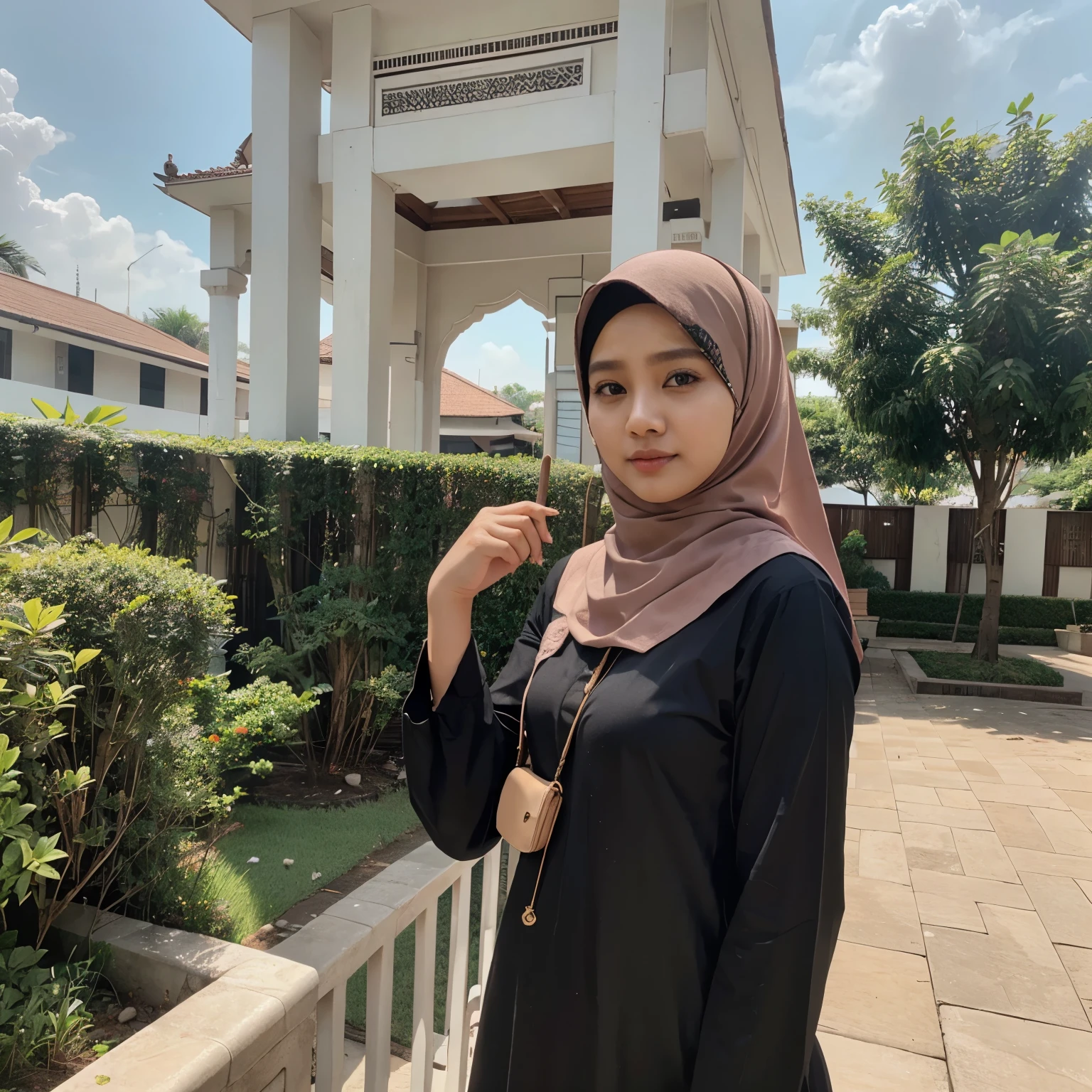 Seorang muslimah yang tersenyum