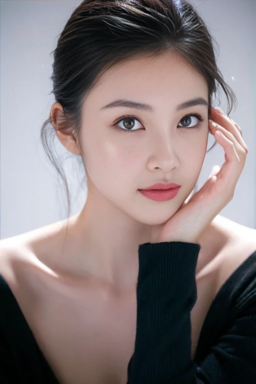 ((highest quality, 8k, masterpiece: 1.3)), Bondage Costumes (5) Upper Body (1.3), Clear focus: 1.2, Skin that glows in the light, Outstanding beauty: 1.4, ((Brown Hair, huge: 1.2)), Highly detailed face and skin texture, Not too thick, parallel eyebrows Fine eyes, double eyelid, smile (1.3) Natural Makeup, wood々Walking in the sunshine between (5)