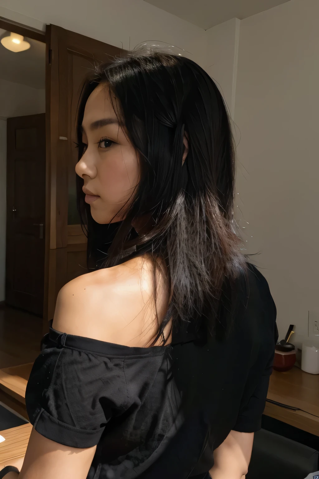 femme asiatique, 30 ans(Cheveux longs et raides noirs épais: 1.2), （fond d&#39;Extremely detailed 8k CG display），（Extremely refined and beautiful），（chef-d&#39;artwork），（best quality：1.0），（Ultra haute résolution：1.0 ），beautiful light，Perfect lightning，realistic shaded，[Une haute résolution]，Peau claire lisse et impeccable，Extremely delicate facial details，（corps parfait：1.1），ultra-detailed，une belle fille，big head，queues de cheval， grand visage，Gros yeux，(petits seins:1.1)，poitrine plate，Mince，mince，SOURIRE，gaiety，（Chemise manches longues col blanc:1.1），（Robe plissée extra longue rouge：1.2），Talons en cristal，summer ，Daytime scene,Ciel azur，Ambiance cloud propre: Colorful flower garden，at the castle，En haut ，Gros plan，Cheveux et jupe flottant au vent