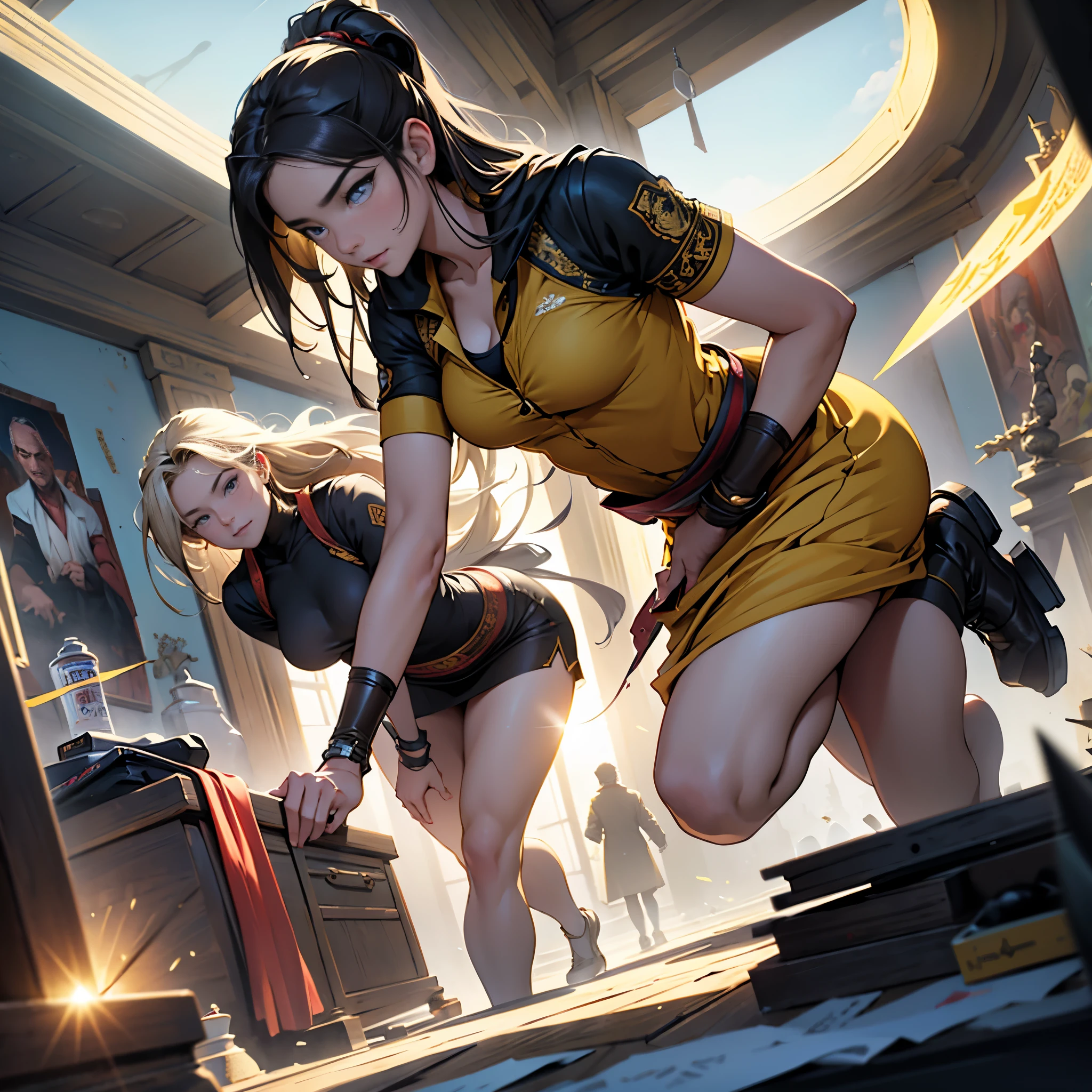 (original photo, best quality), (Practical, Photo Practical: 1.3), best quality, Very detailed, masterpiece, Ultra Detail, illustration, 1 girl, Dynamic Angle, World masterpiece Theater, messy_long_hair, best quality, Very detailed CG unified 8K wallpaper, ink, Astonishing, Movie Lighting, lens_Flare, Full body image: 1.2, Dunhuang_style, flight: 1.2