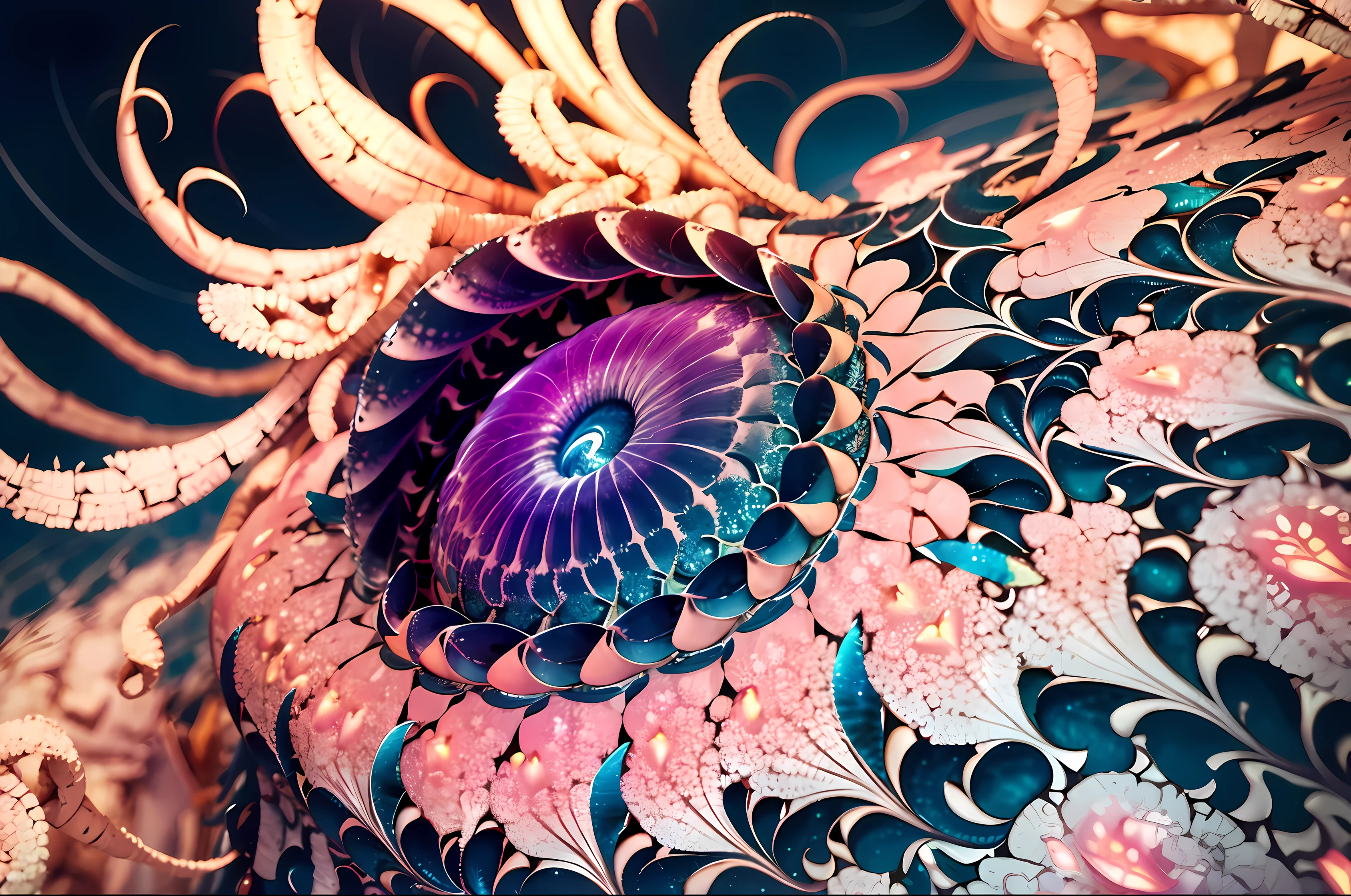 3D fractal, intricated details, nice colors