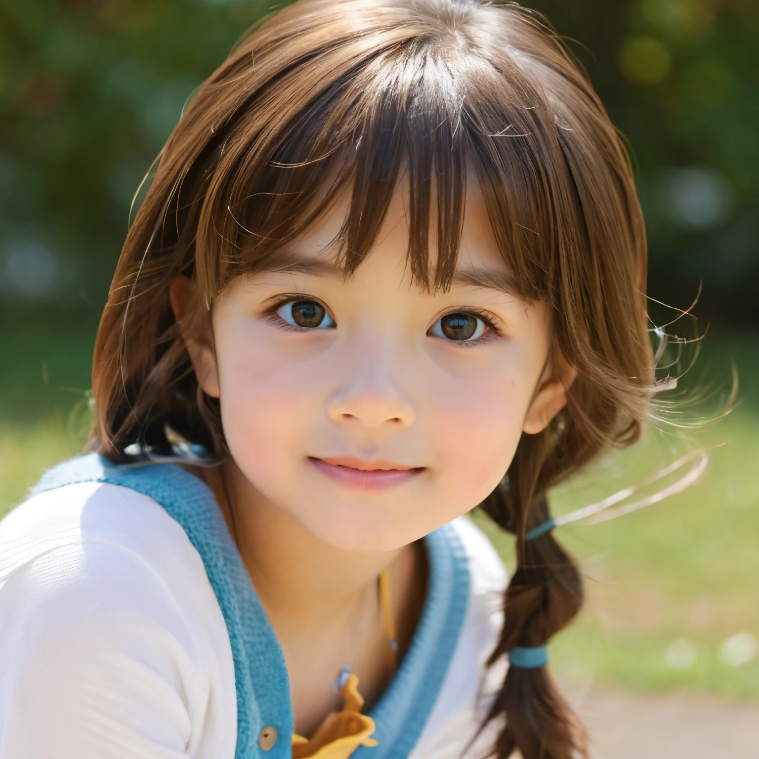 cute girl brown hair