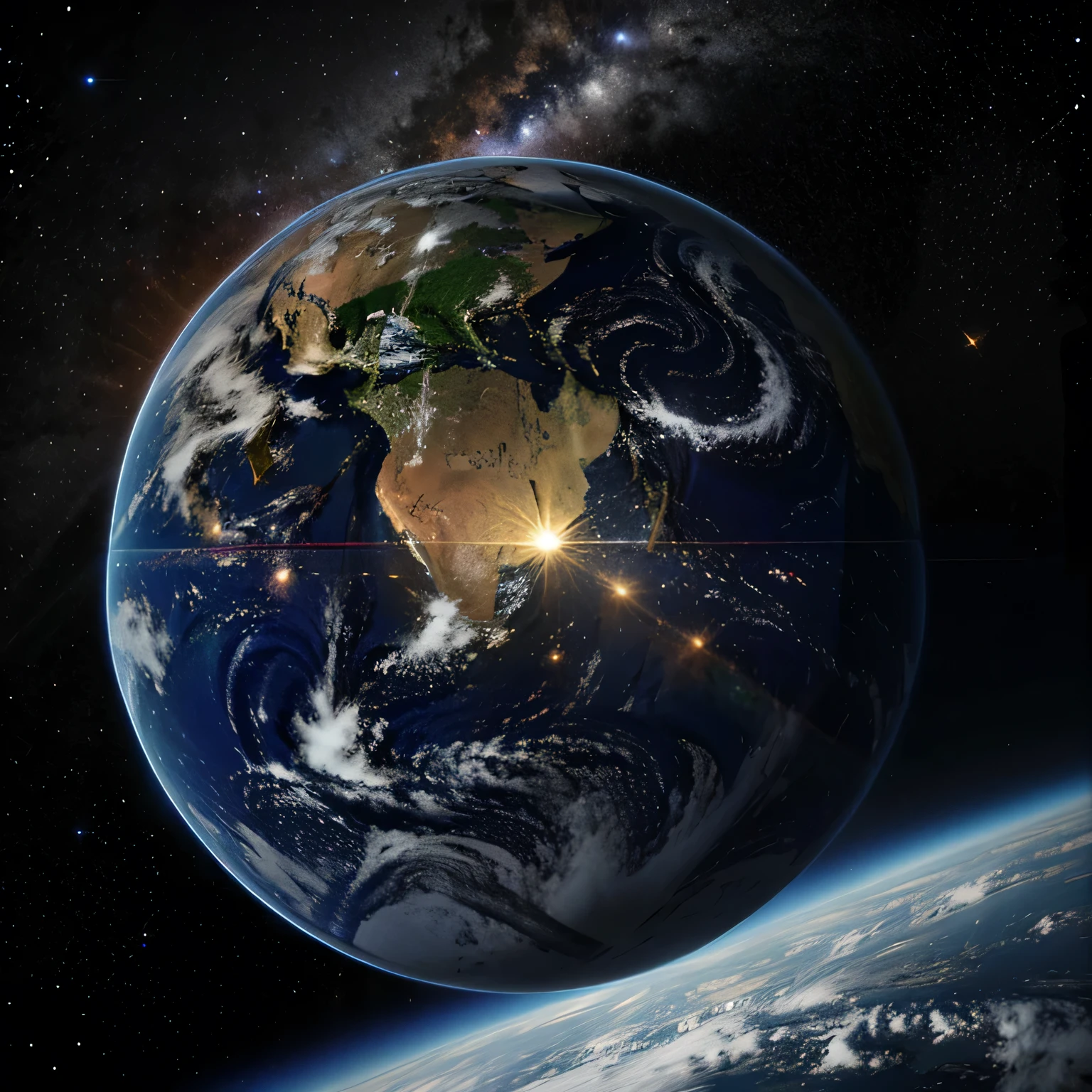 earth with comets 