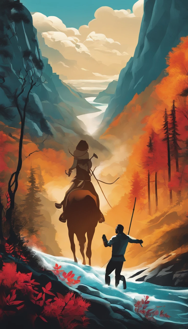 Create an inspiring illustration symbolizing inner strength and determination. Use bright colors and dynamic graphic elements to represent the concept of continual progress. Make sure the image exudes a positive and encouraging energy to motivate your followers to pursue their goals with passion and commitment.