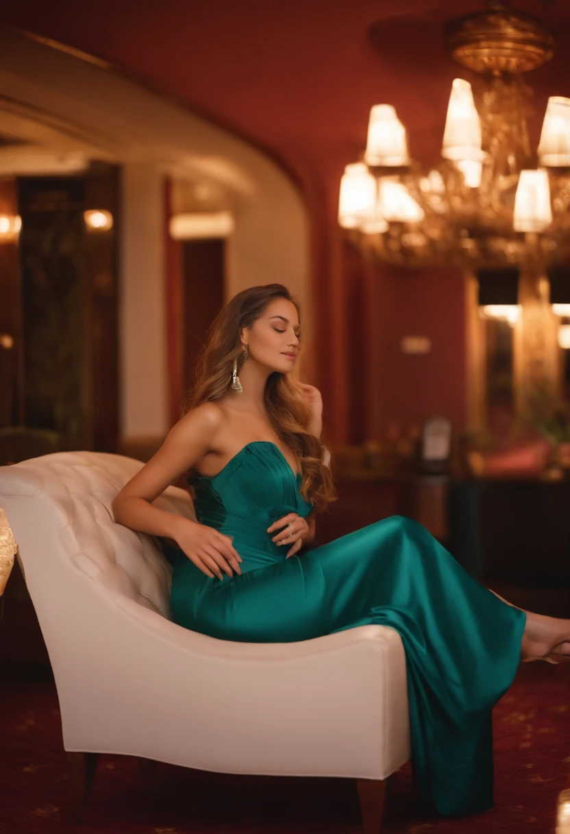 Girl relaxing in a luxury hotel