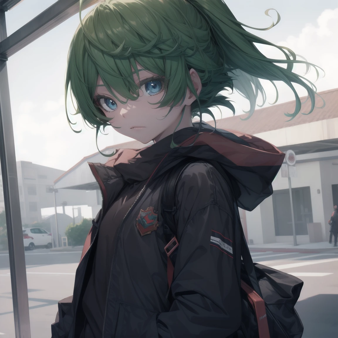 ultra-Top-quality by art God, ultra-detailed, high resolution, ai-generated, anime moe artstyle, best anime 8k konachan wallpaper, pixiv contest winner, perfect anatomy, break,(Please draw a girl walking sleepily to school alone. ),break, 1girl, (Solo,lolita, , 13-ar-1.3),l limbs, complete fingers,a junior high s charm, (very short hair), messy hair, flat chest, slim body, Small butt, groin, Small black eyes, beautiful detailed eyes, well-proportioned iris and pupils, expressive eyes,disgusted eyes, highres detailed hair, wearing schooluniform, (skirt),(Detailed Lighting), (Detailed background), in the School commute route. break,super detailed skin, Best lighting powered by famous artist, 8k, illustration,UHD, textured skin