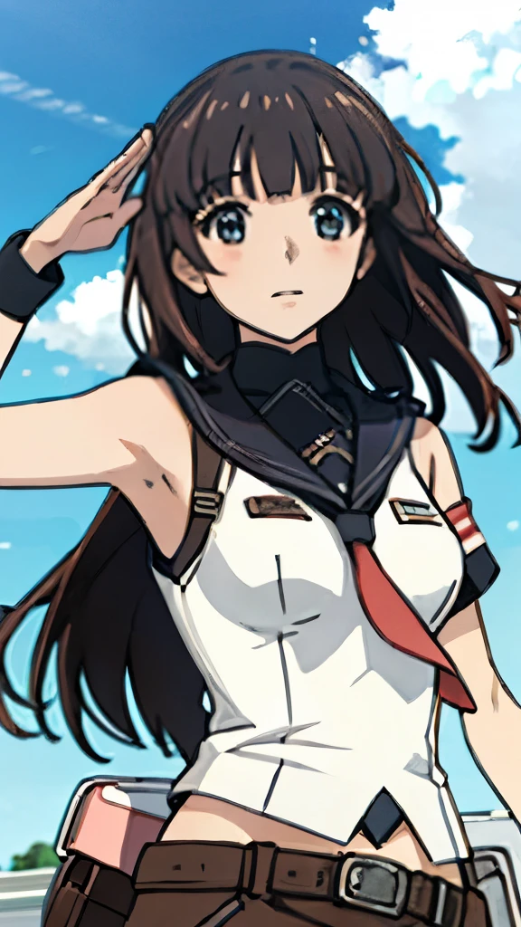 Saluting Girl、Towards the sky